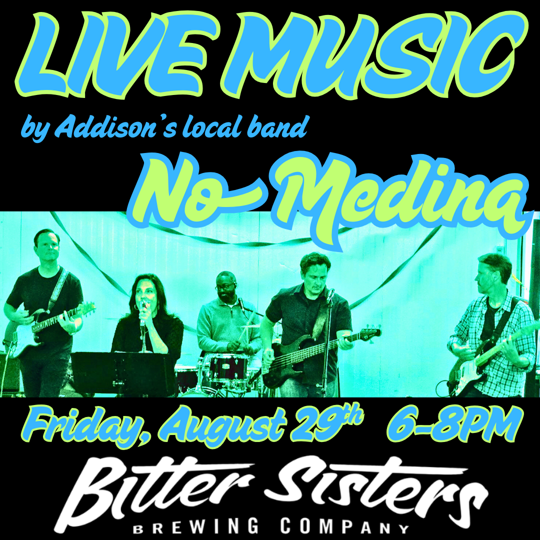Live Music by No Medina + JB's Smokehouse serving BBQ