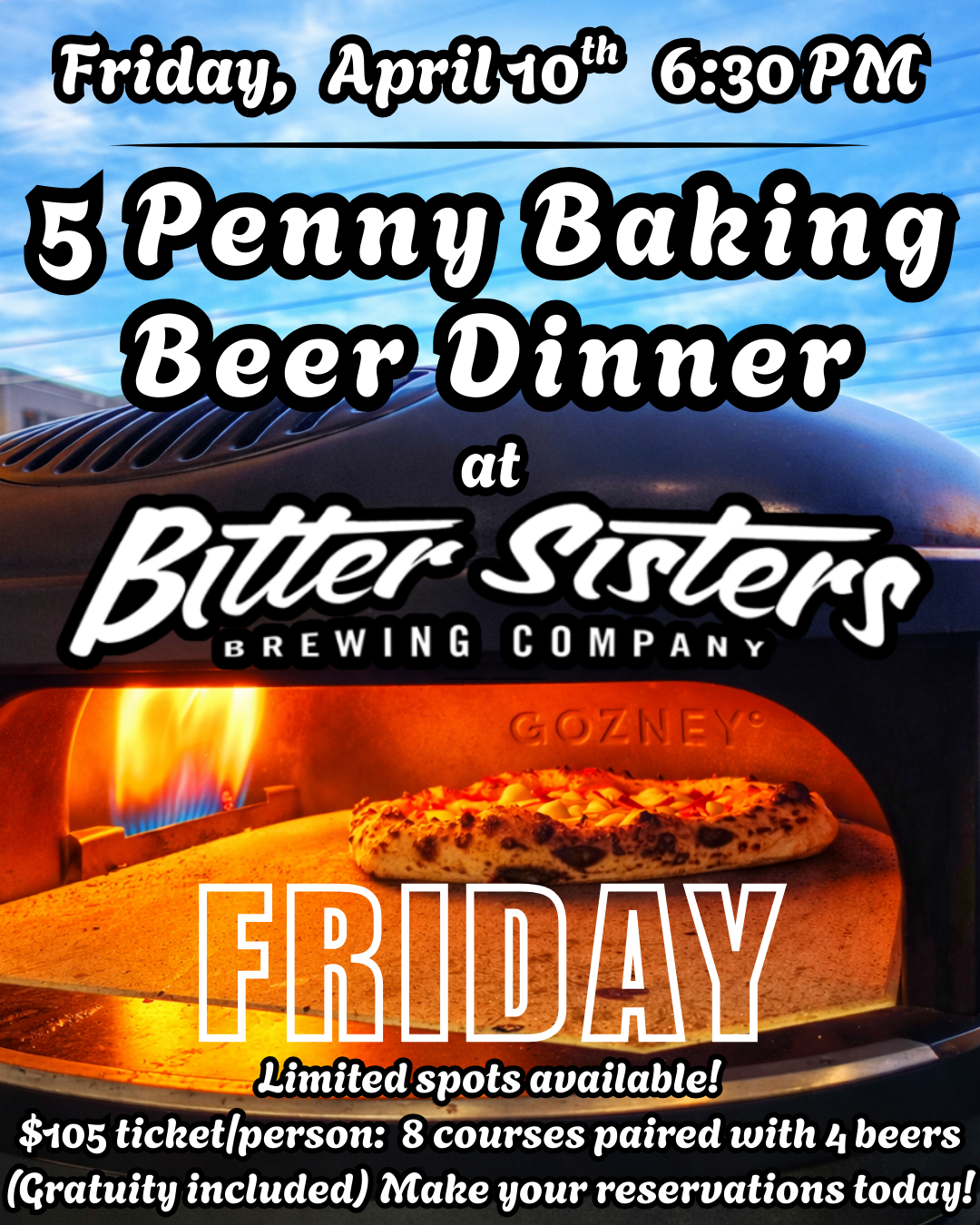 FRIDAY Beer Dinner w/ 5 Penny Baking
