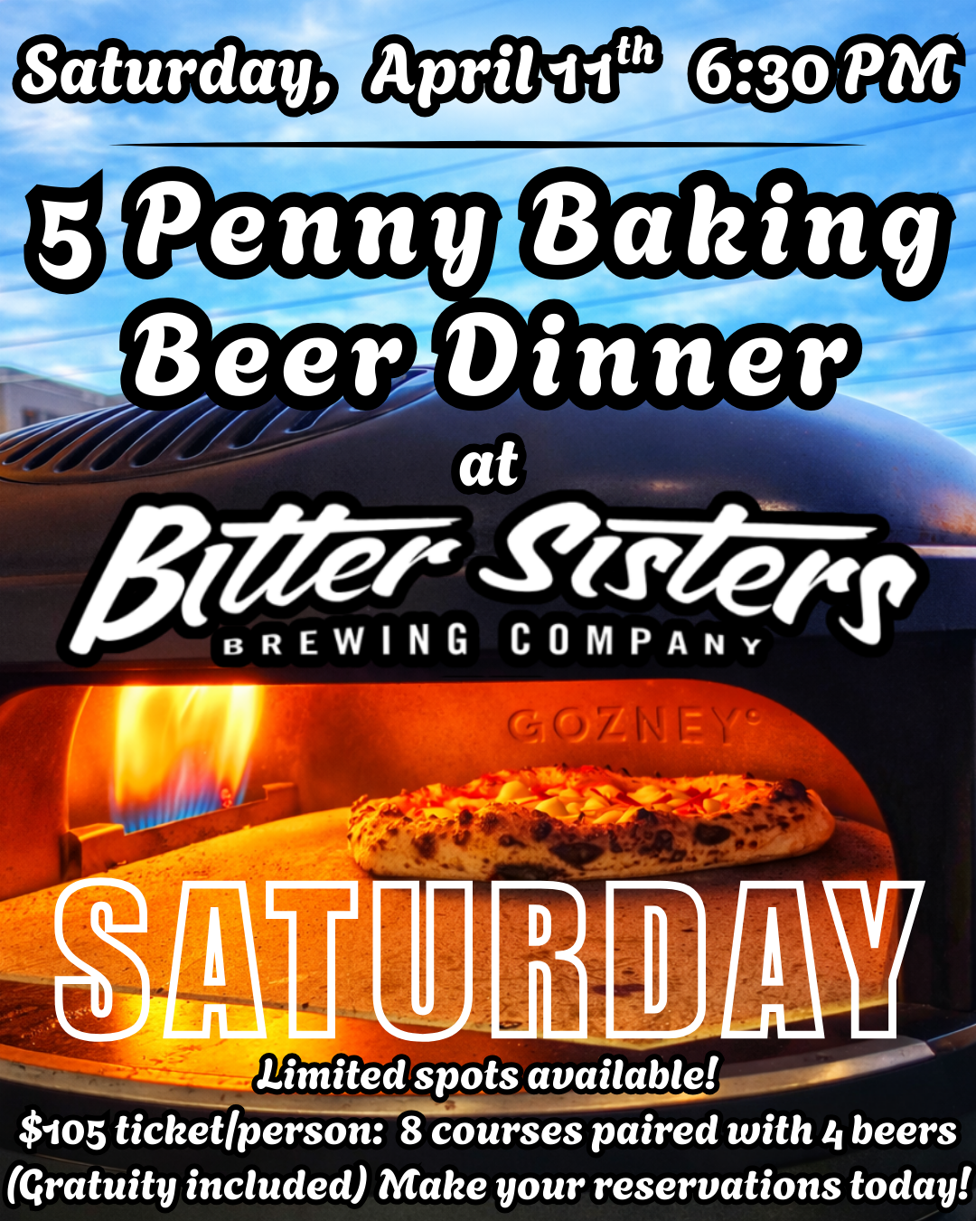 SATURDAY Beer Dinner w/ 5 Penny Baking