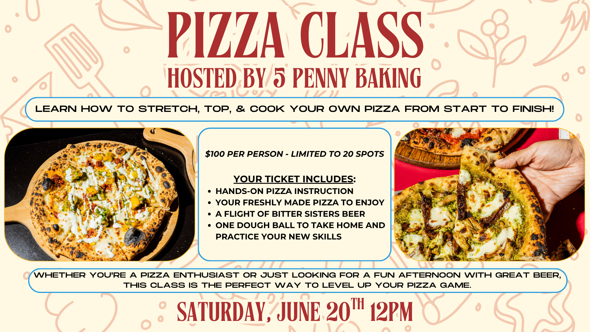 Pizza Class w/ 5 Penny Baking