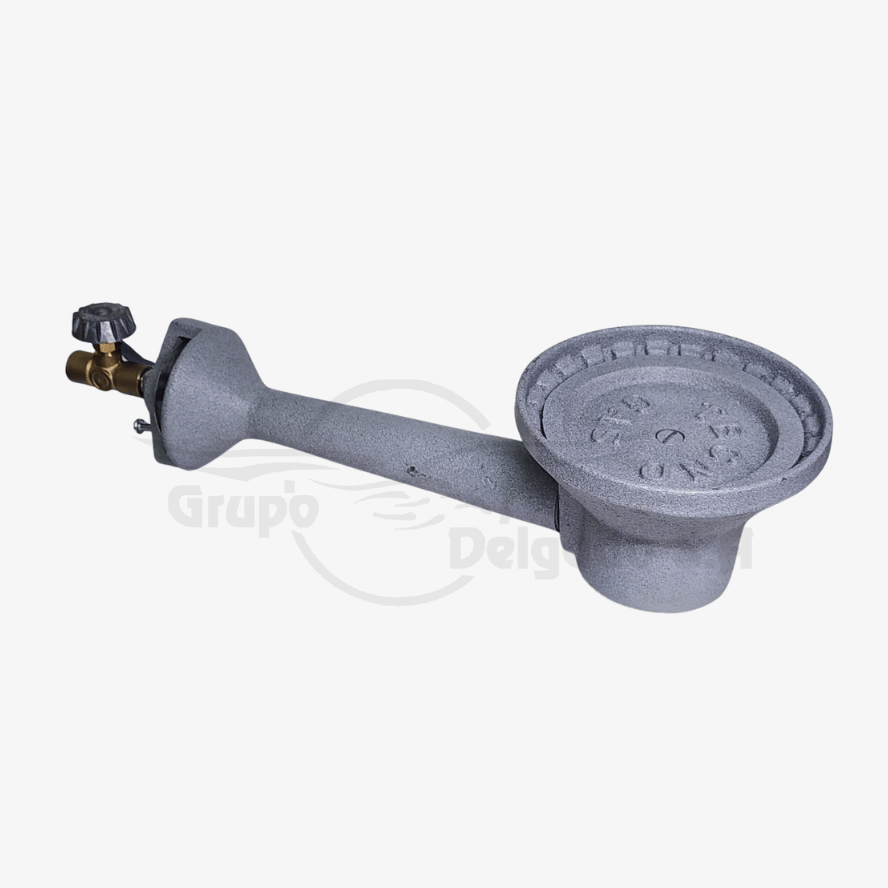 Quemador tipo pipa, hierro colado, 14 cm x 40 cm, 195.000 BTU/H, 14 PSI