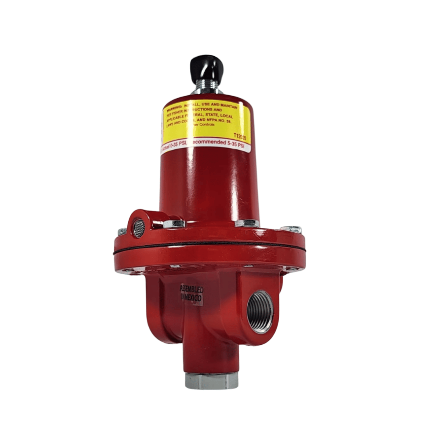 Regulador Fisher, Libra- Libra, 3.6 MLL BTU/H, Entrada y Salida 1/2" HNPT, 5-35 PSI