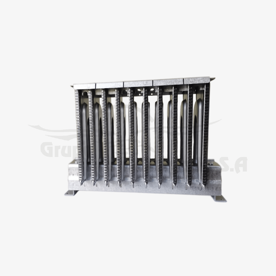 Quemador de 10 líneas, 18 cm x 25 cm x 8 cm, de acero inoxidable, 90.000 BTU/H
