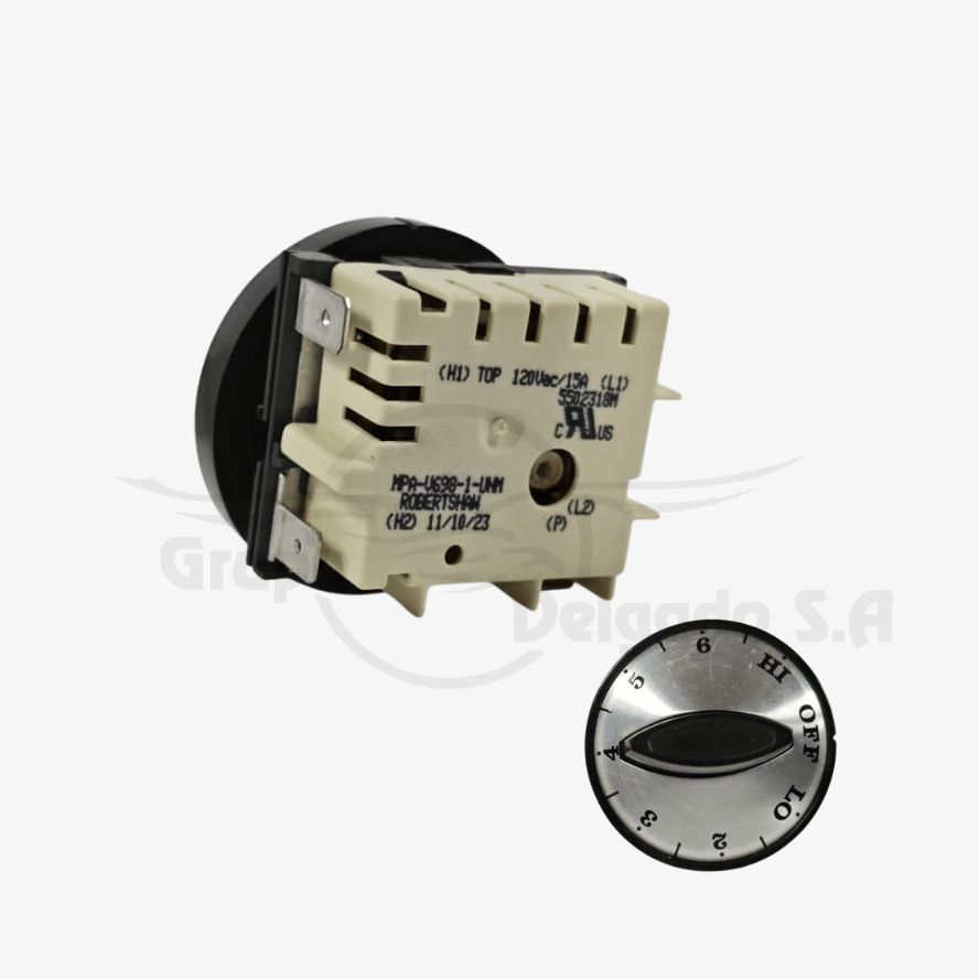 Control infinito, 120 V, 15 AMP, con tornillos y perilla