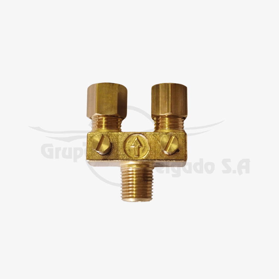 Ajuste de piloto doble, toma 1/8" MNPT, salida 3/16" TC