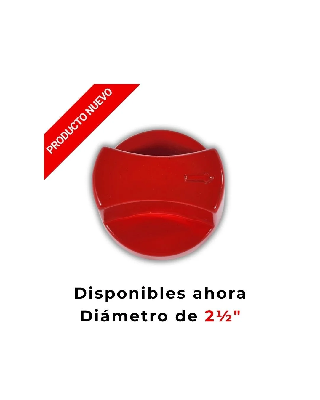 Perilla metálica roja