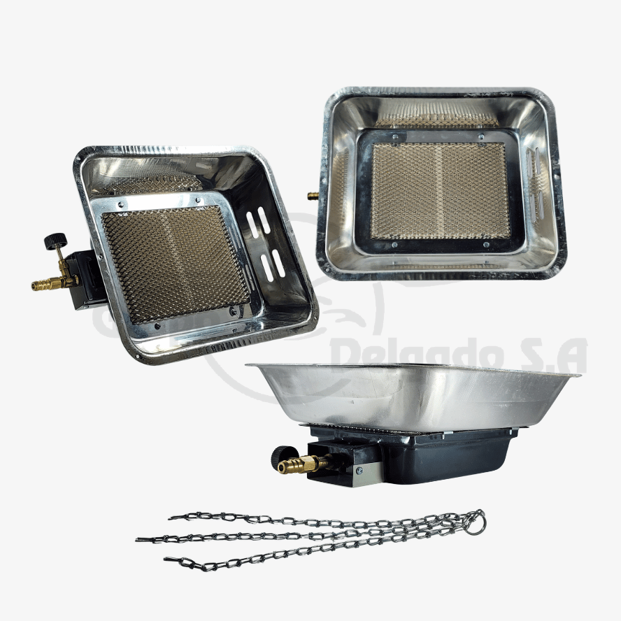 Quemador Infrarrojo de 11.300 BTU/h con Reflector y Cadena