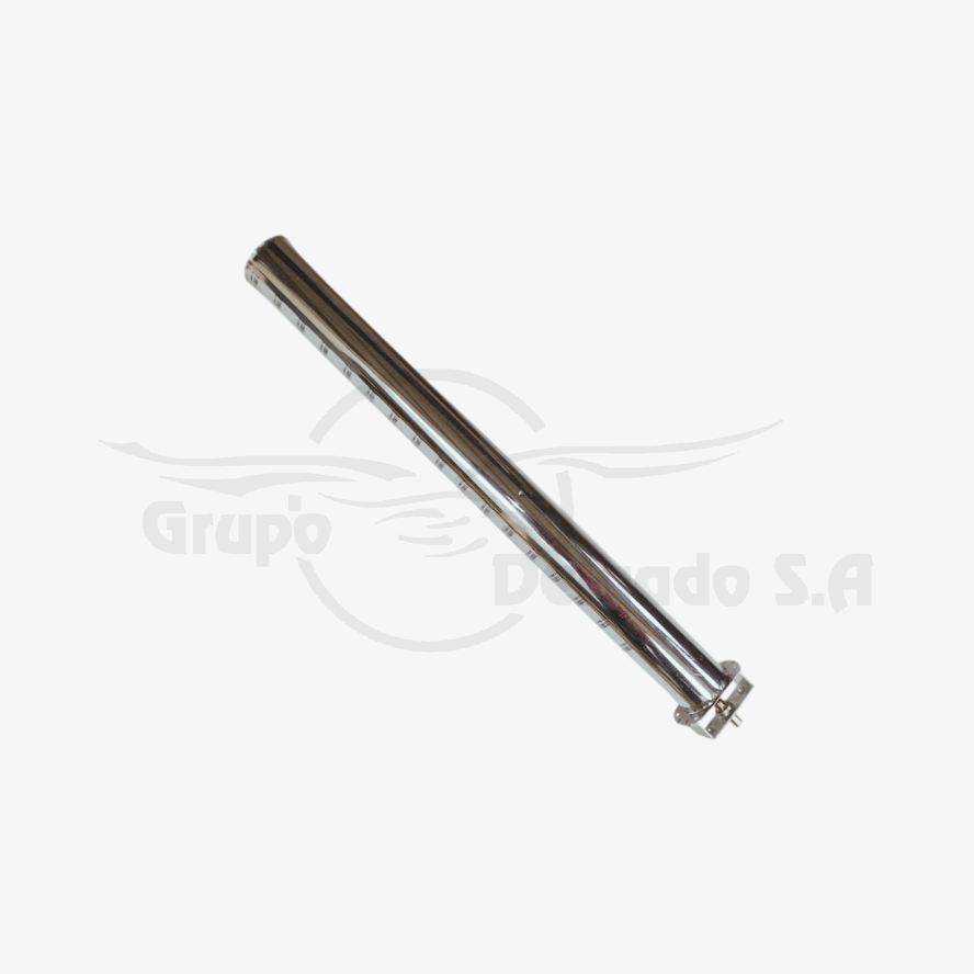 Quemador tipo flauta acero inoxidable, 54 cms largo, 5cm de diámetro, 45.000 BTU/H