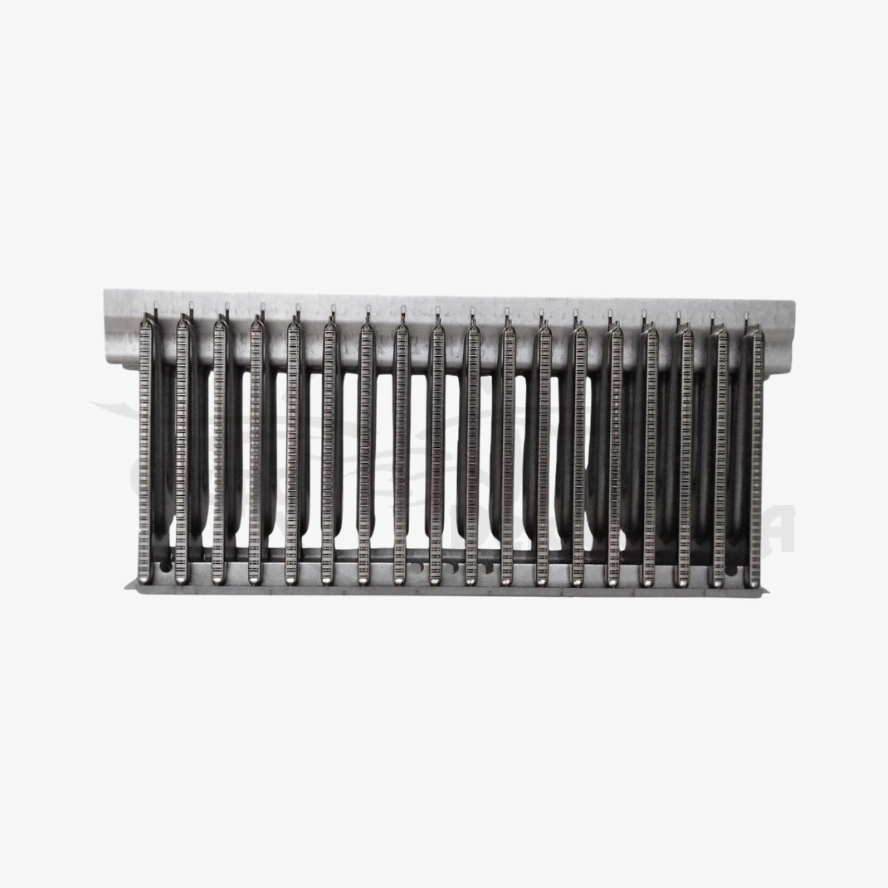 Quemador de 18 líneas, 17.5 cm x 38 cm, de acero inoxidable, 180.000 BTU/H