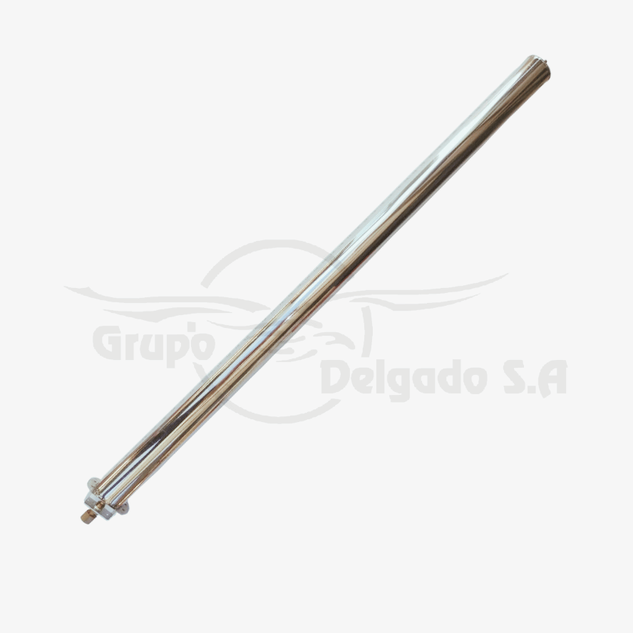 Quemador tipo flauta acero inoxidable, 97 cms largo, 5 cm de diámetro, 51.000 BTU/H