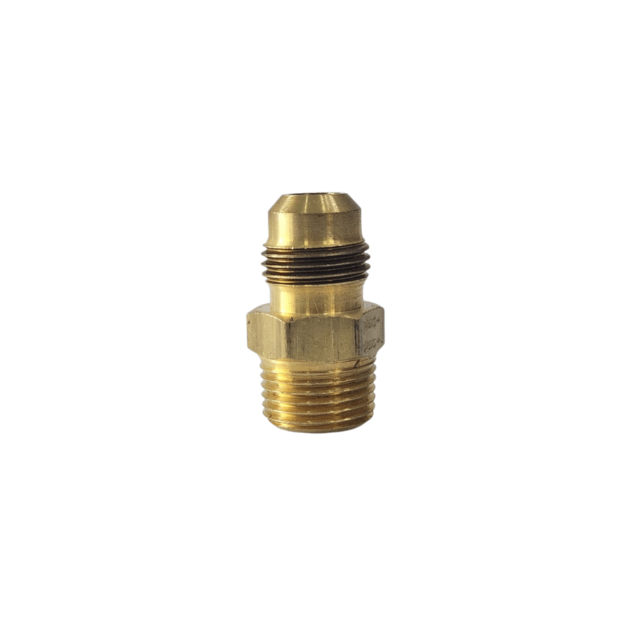 Niple terminal latón 3/8” MFLARE x 3/8” MNPT