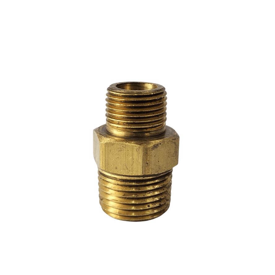 Niple Reducción de Latón 3/8” MNPT x 1/2” MNPT