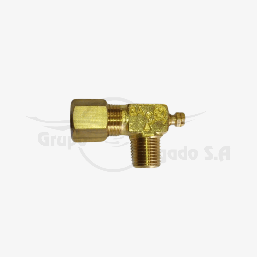 Ajuste de piloto en codo (90 GRDS), toma 1/8" MNPT, salida 1/4" TC