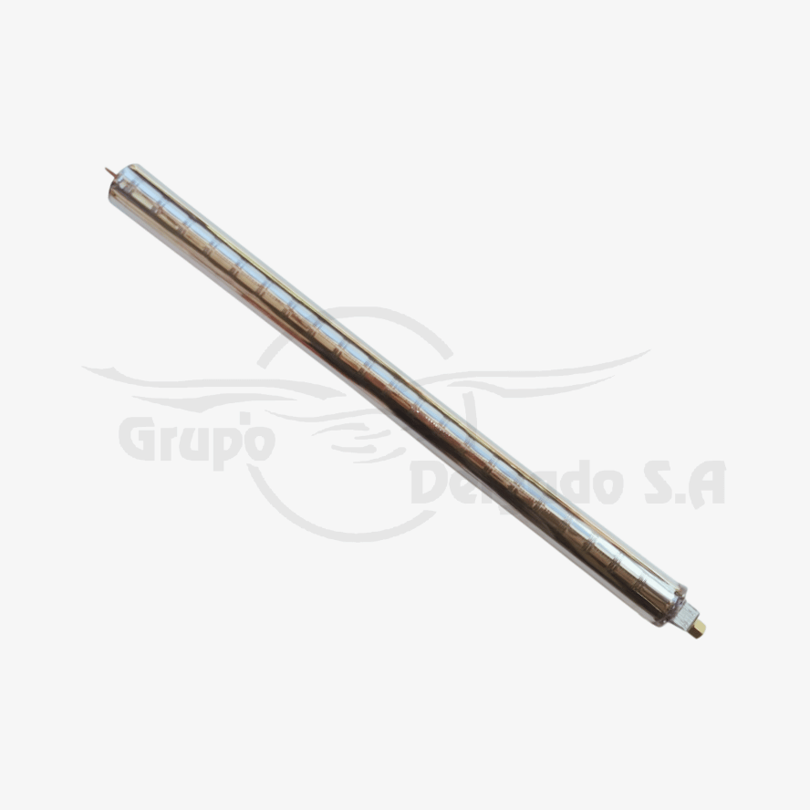 Quemador tipo flauta acero inoxidable, 70 cms largo, 5 cm de diámetro, 50.000 BTU/H
