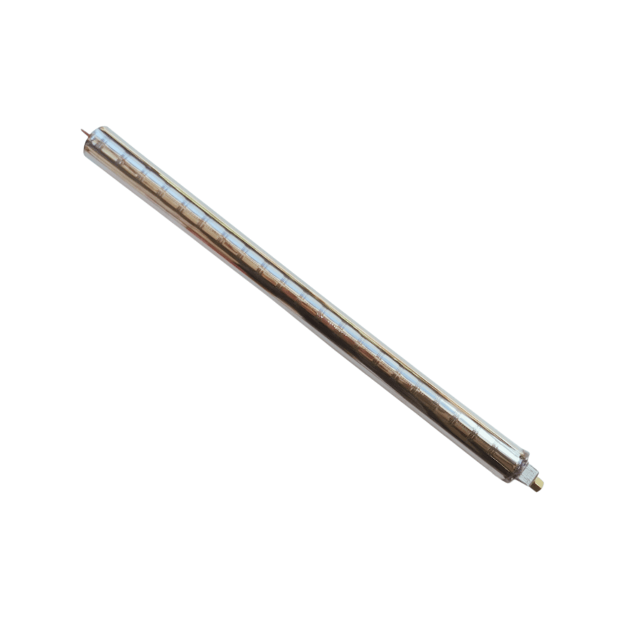 Quemador tipo flauta acero inoxidable, 70 cms largo, 5 cm de diámetro, 50.000 BTU/H