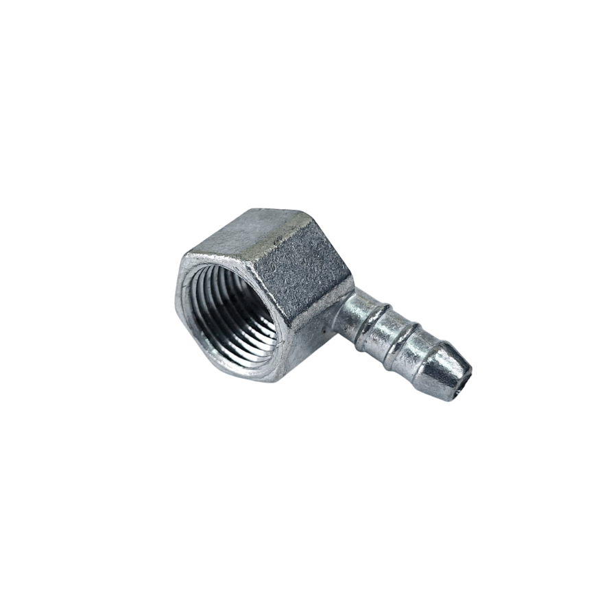 Codo terminal zamac 3/8” manguera x 1/2” HNPT