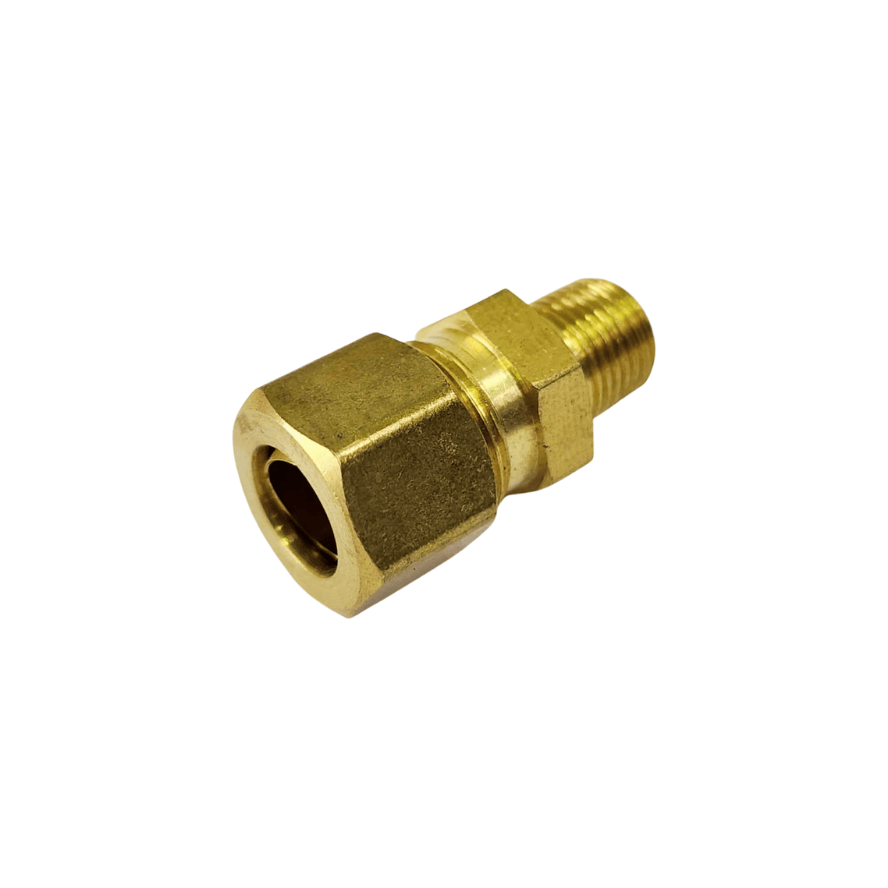 Niple terminal latón 3/8" Compresión x 1/8" MNPT
