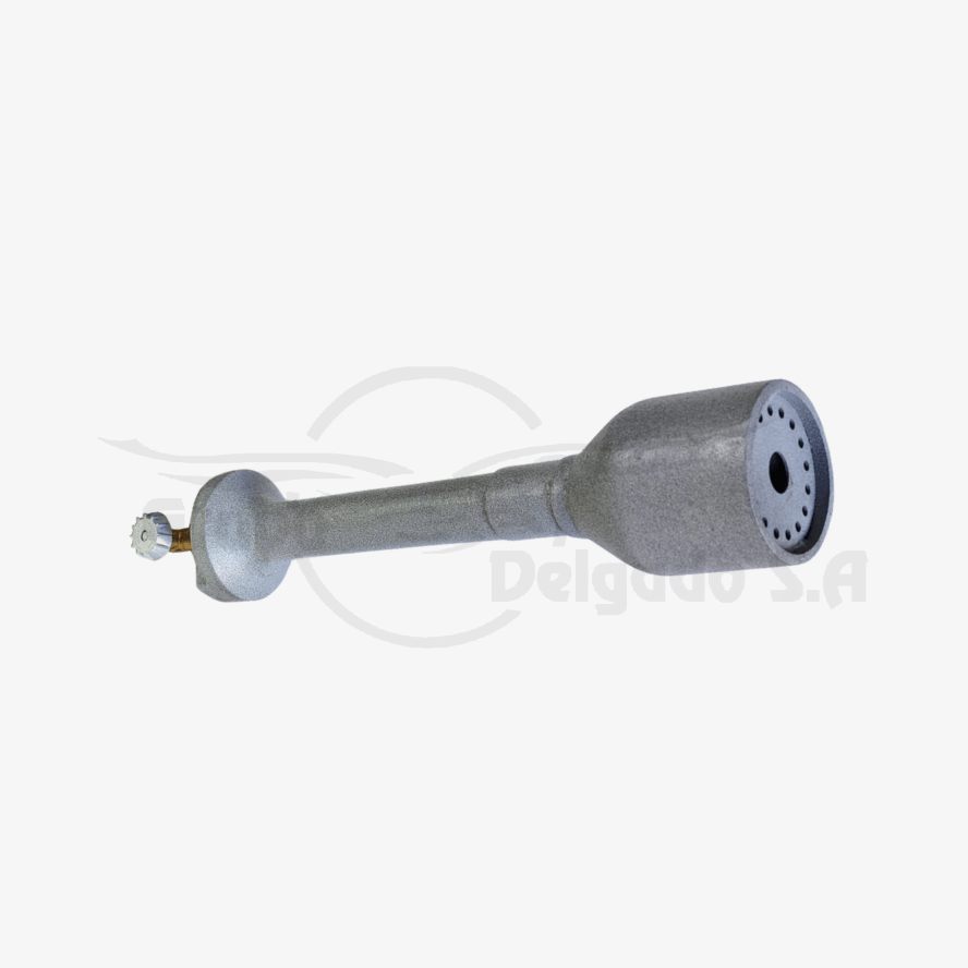 Quemador tipo recto, hierro colado, 13 cm x 60 cm, 630.000 BTU/H, 14 PSI