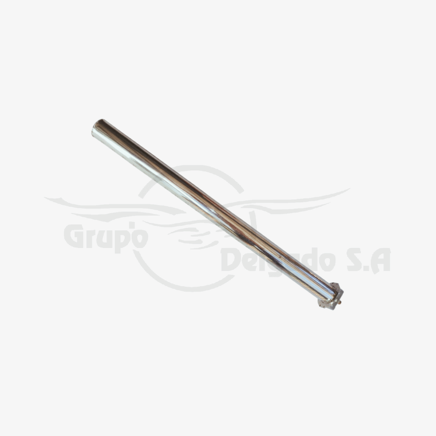 Quemador tipo flauta acero inoxidable, 58 cms largo, 4 cm de diámetro, 25.000 BTU/H