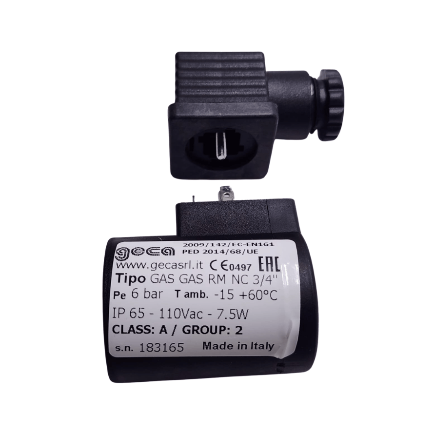 Bobina para válvula N.C.R.M, 120 VAC, 9W,  85 PSI