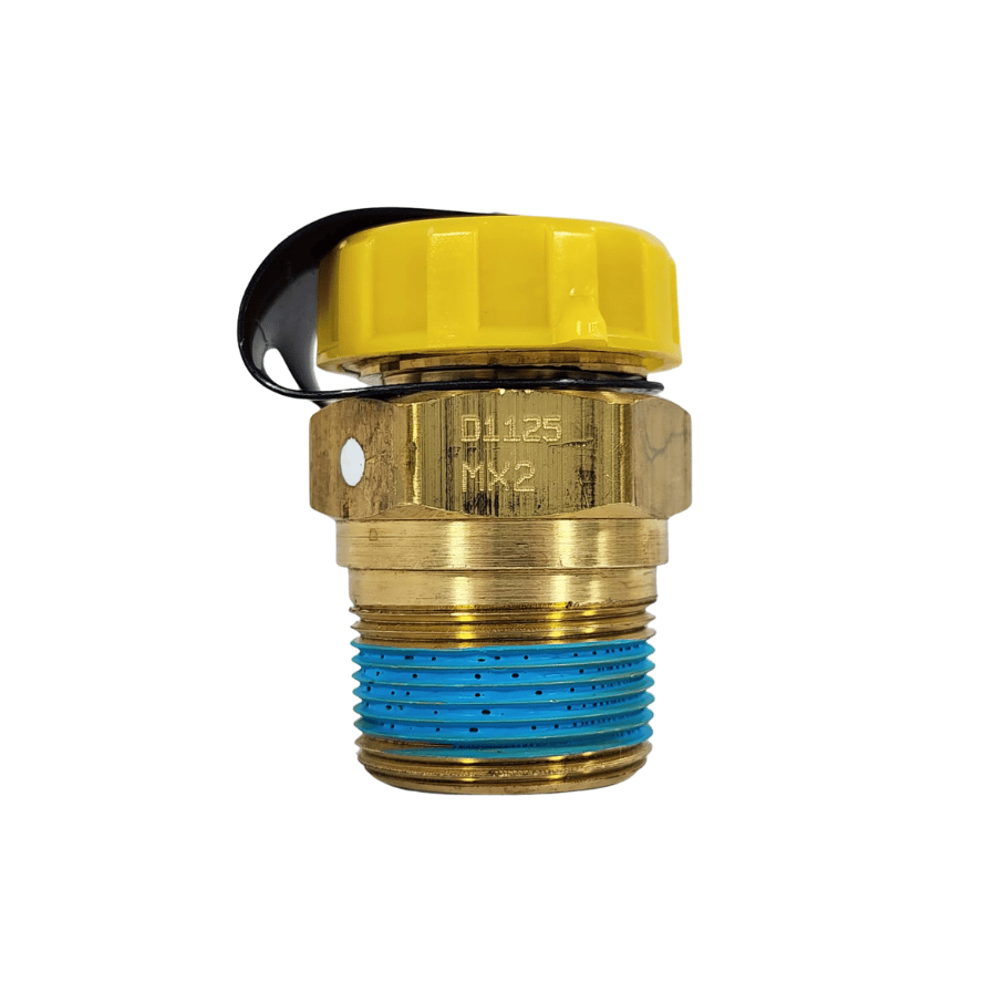 Válvula llenado MEC 1-1/4" MNPT X 1-3/4" ACME, 250 PSI