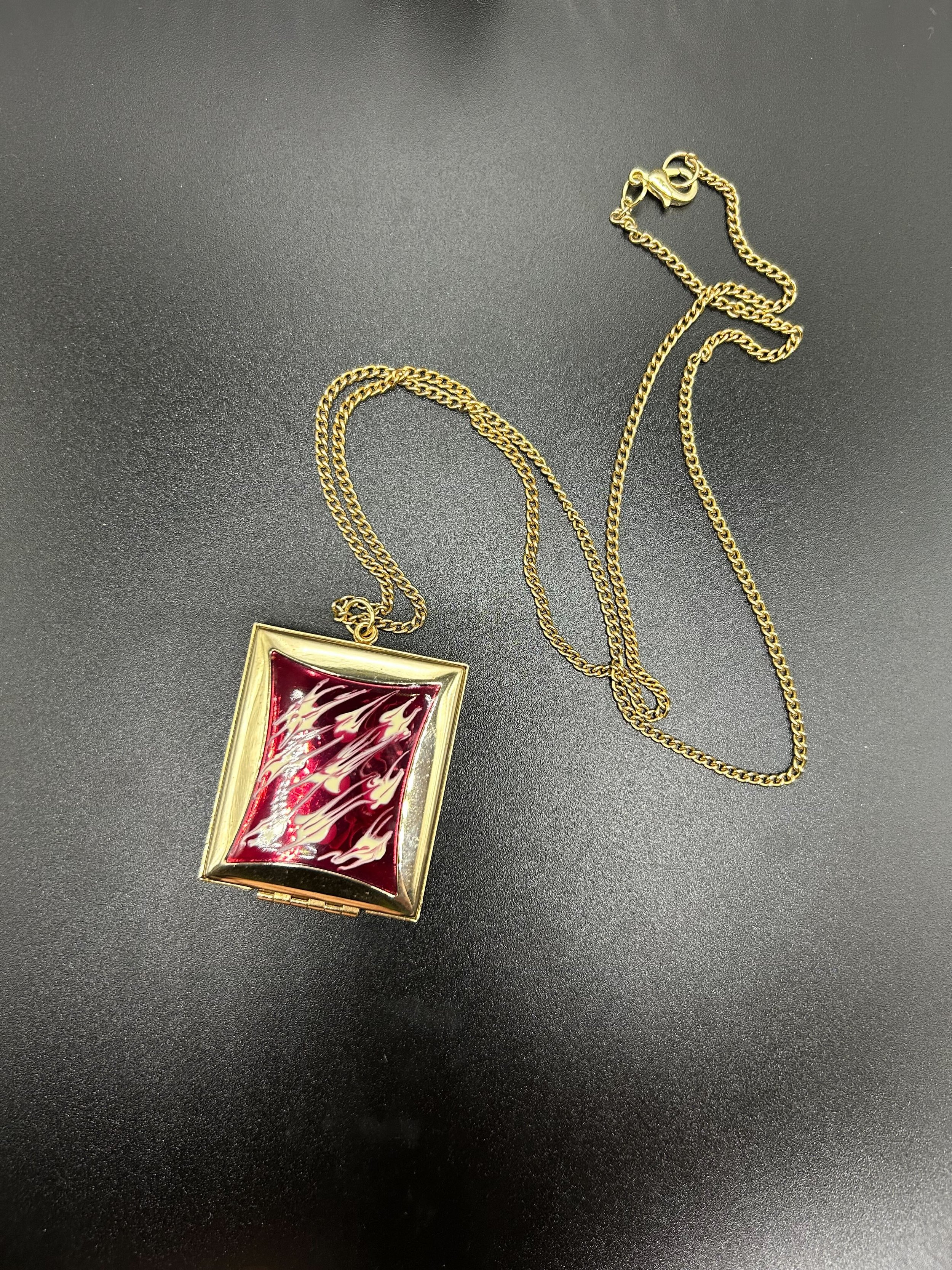 Gold-toned Locket & Chain