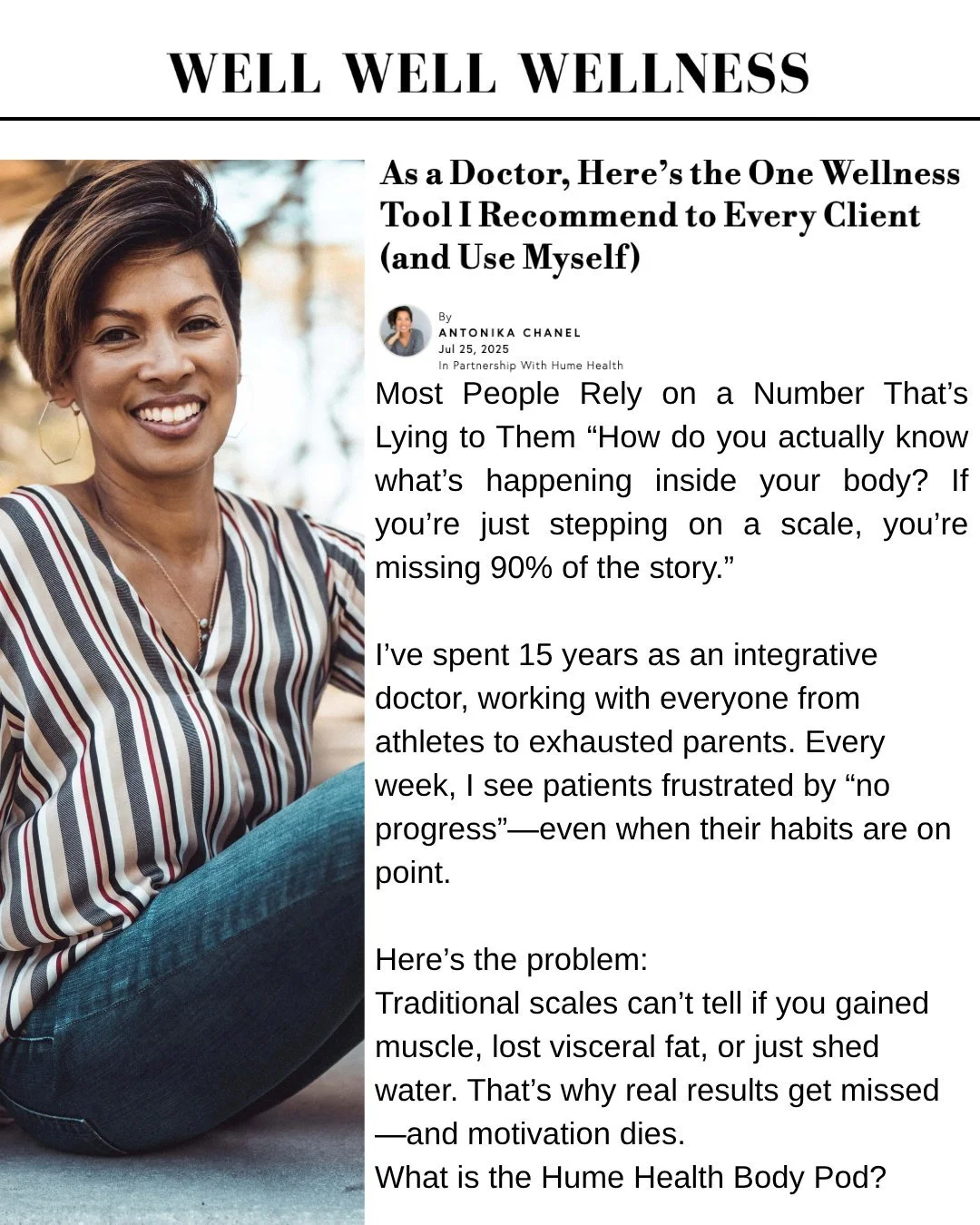 ...and that's the moment I realized my body had been talking to me for years &mdash; I just didn't have the data to translate what it was saying.

That's exactly what changed when I started using my **Hume Health** scale as my daily biohacking check-