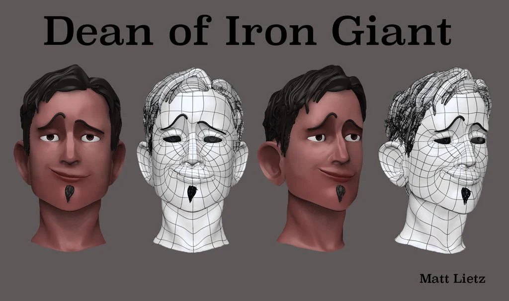 A high-poly zbrush likeness study of Dean from Iron Giant