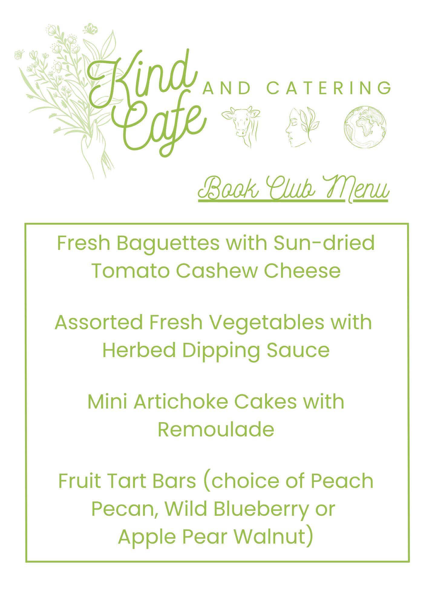 New Book Club Menu