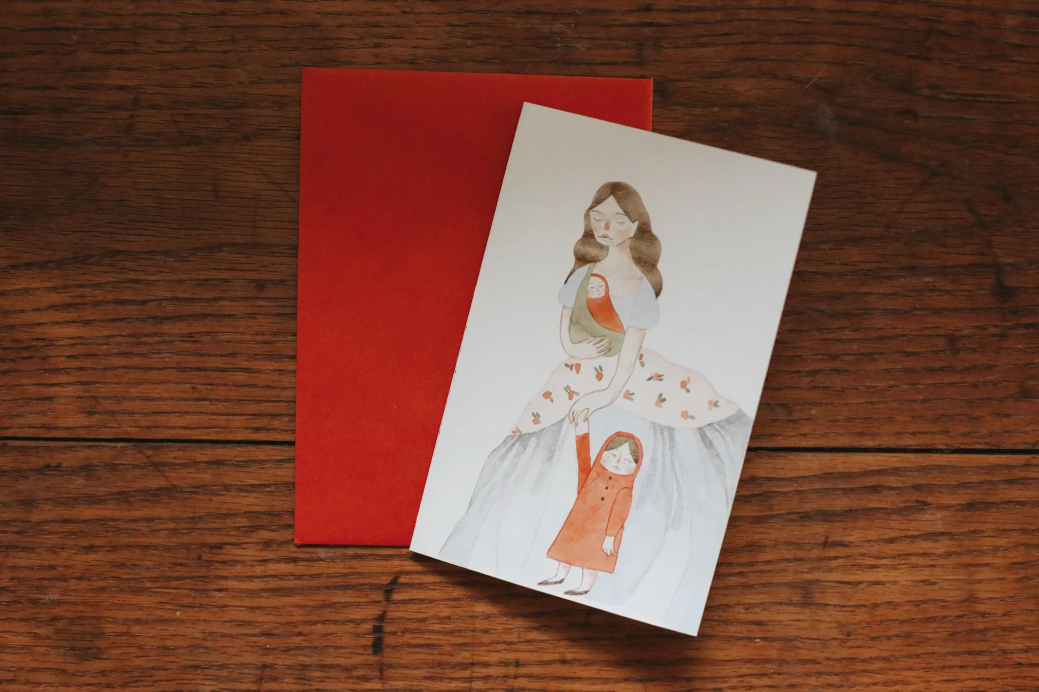 card (mum & babies) by heron