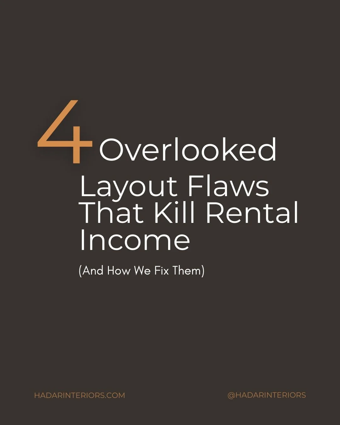 4 Layout Mistakes That Quietly Kill Rental Income 🚫🏠

Renters don&rsquo;t measure square footage.
They feel flow.

Awkward walkways, dead corners, choppy sightlines, and poor bedroom-to-bath layouts instantly lower perceived value, even in well-siz