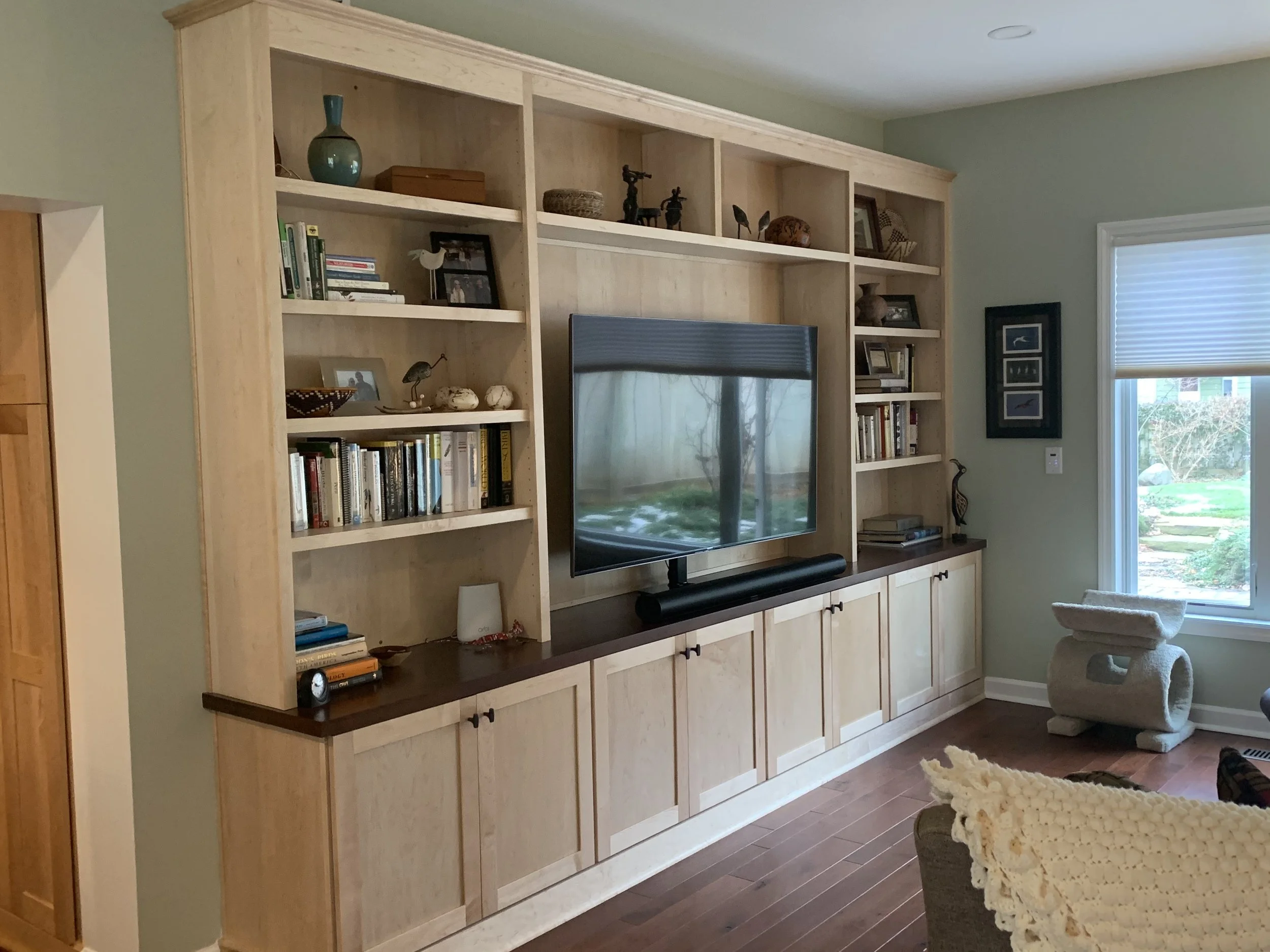 Custom bookshelves, Ann Arbor addtiion