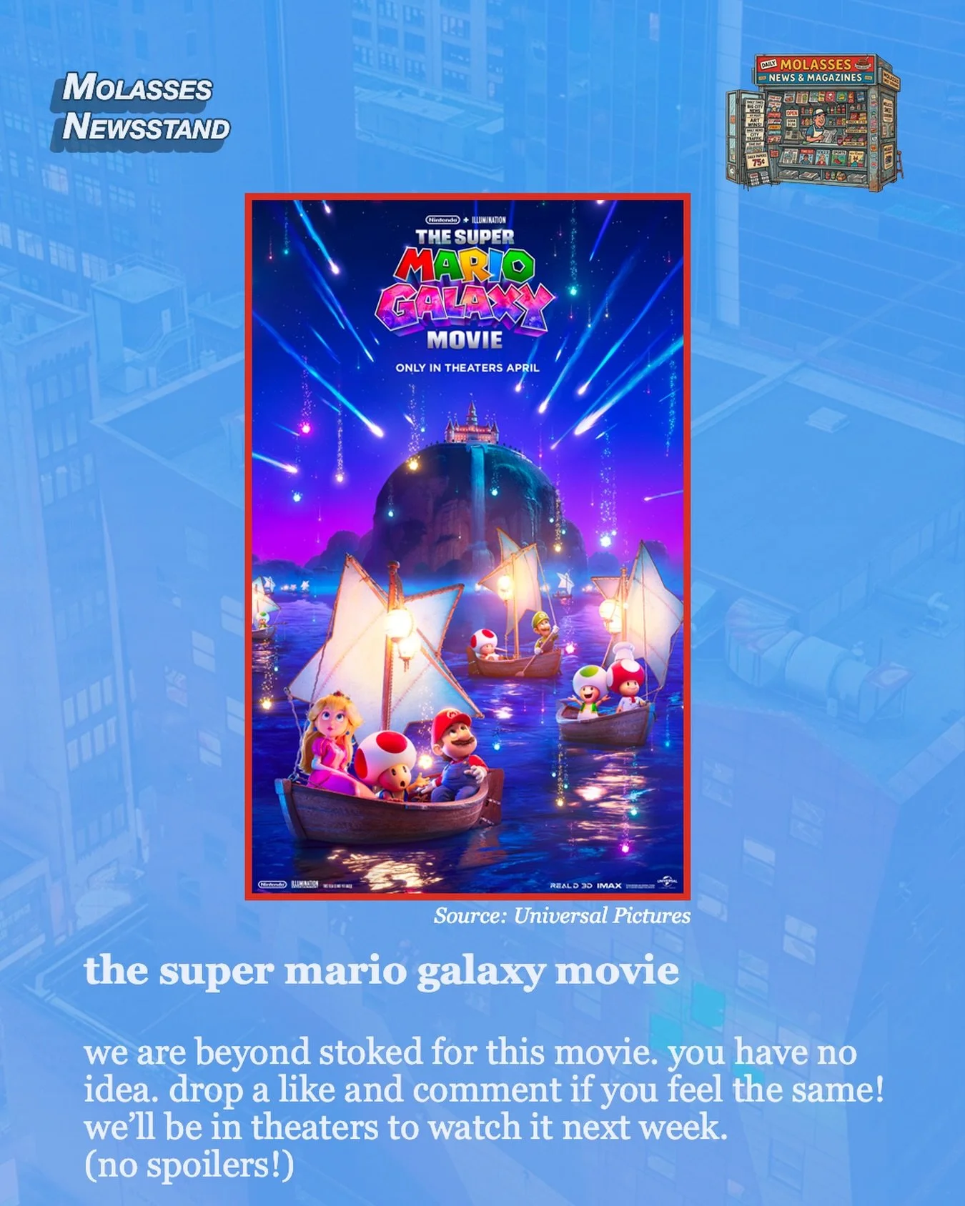 on the newsstand: the super mario galaxy movie