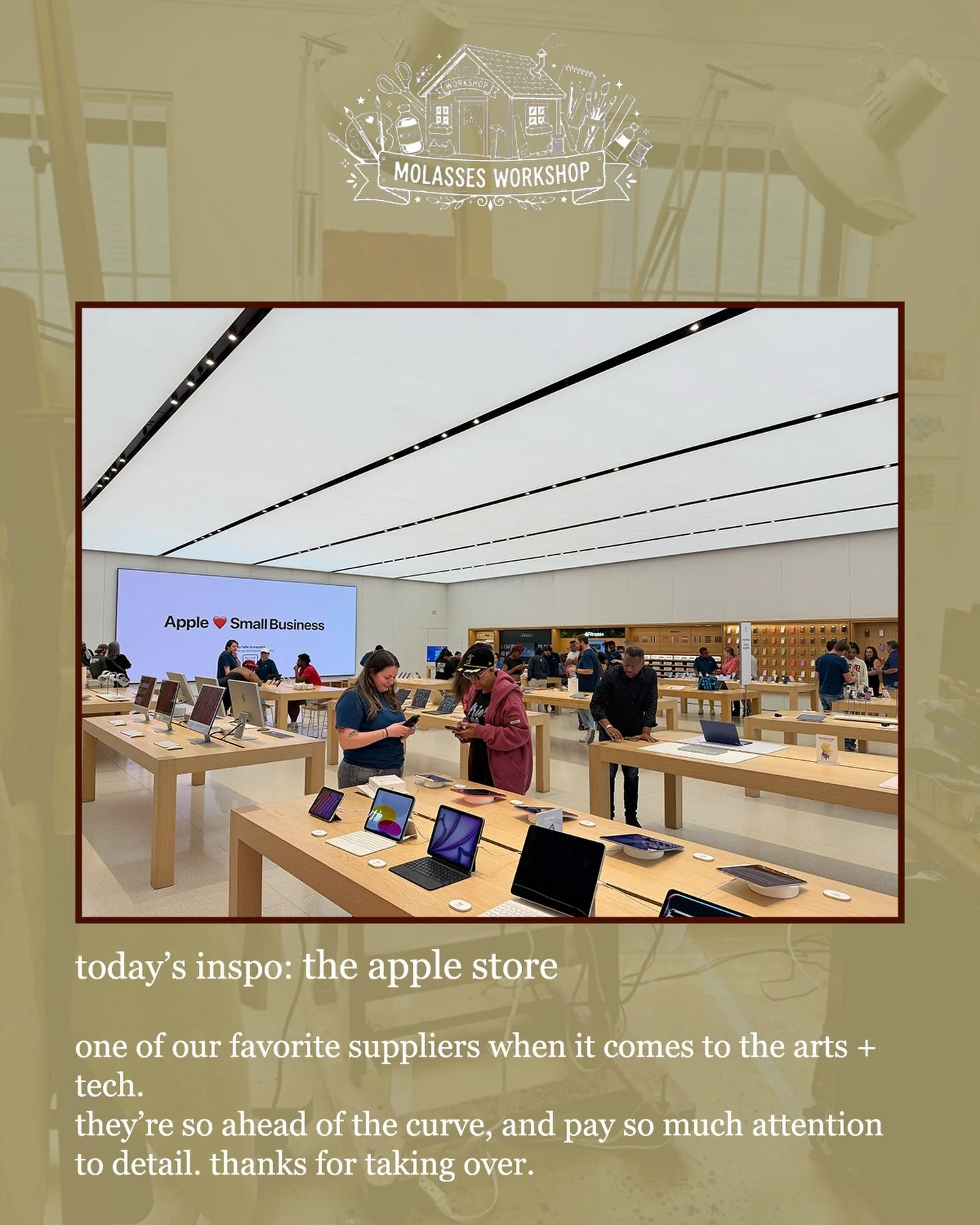 molasses workshop: the apple store