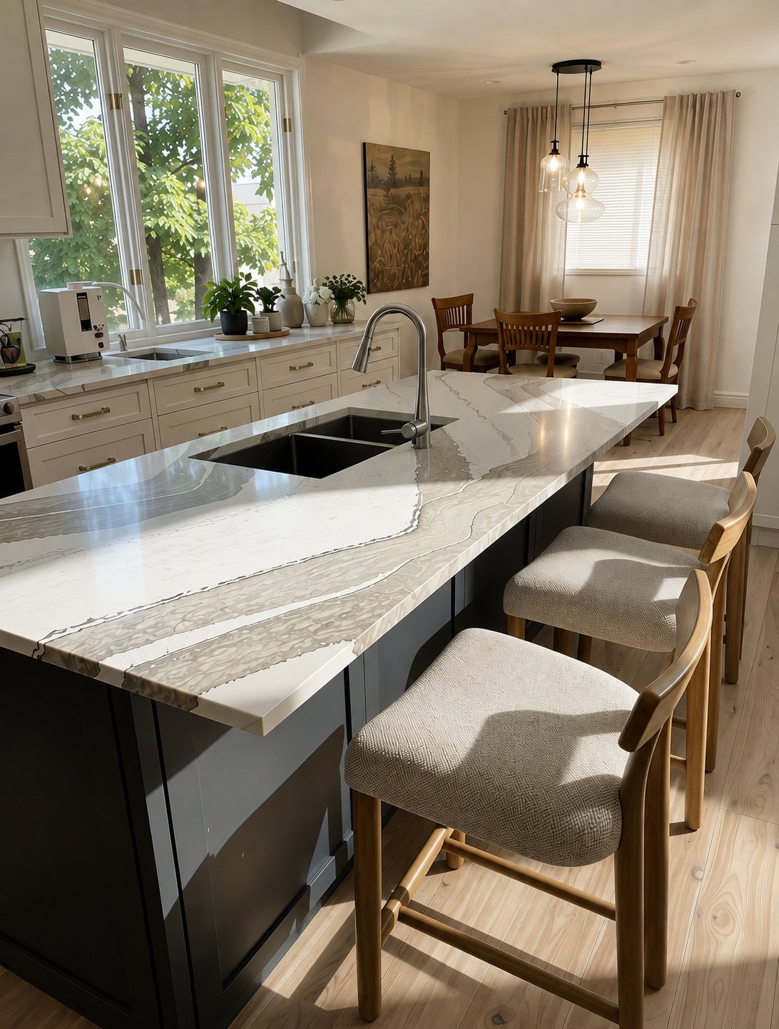 Bright Modern Kitchen with Marble Island.png