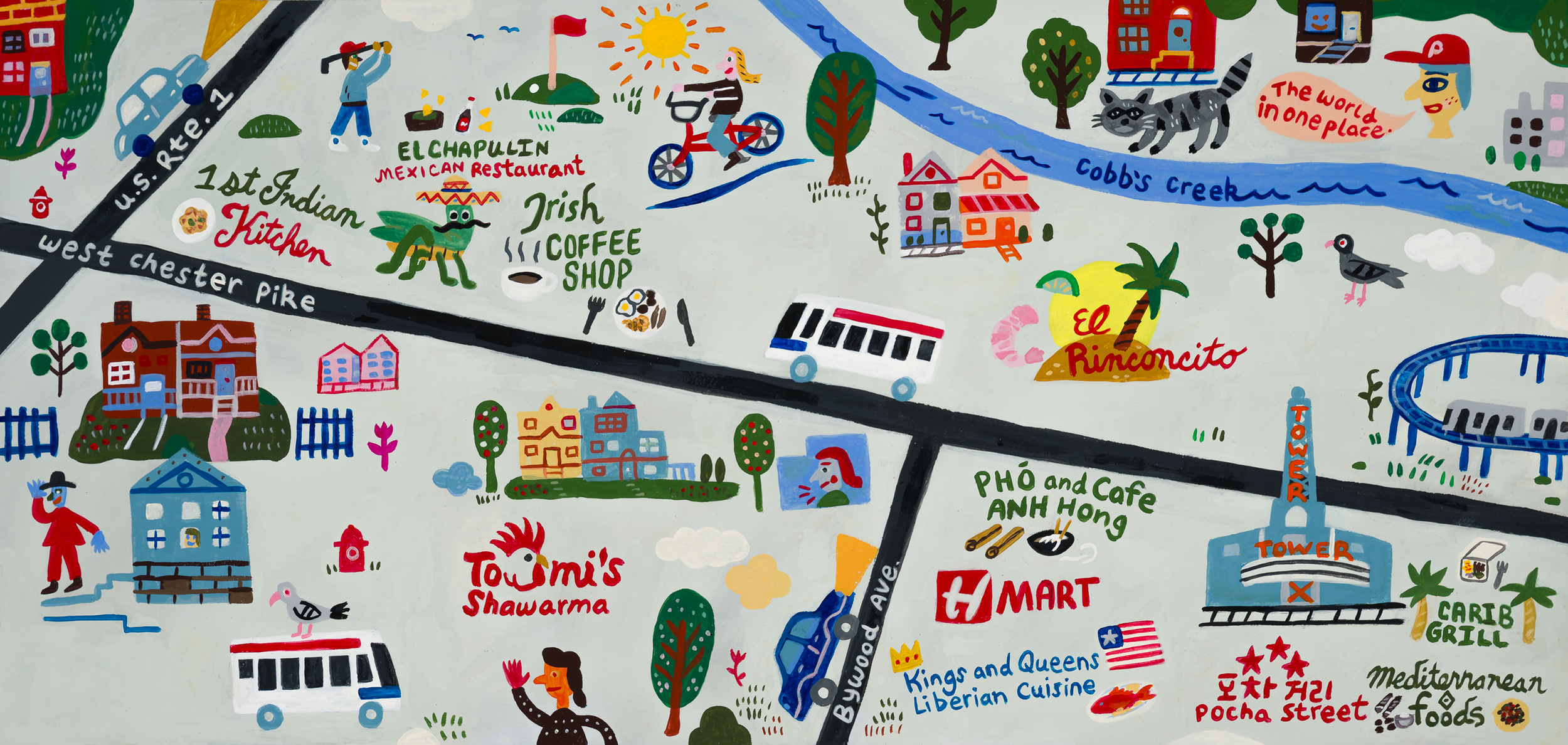 Upper Darby dining map for Philadelphia Magazine