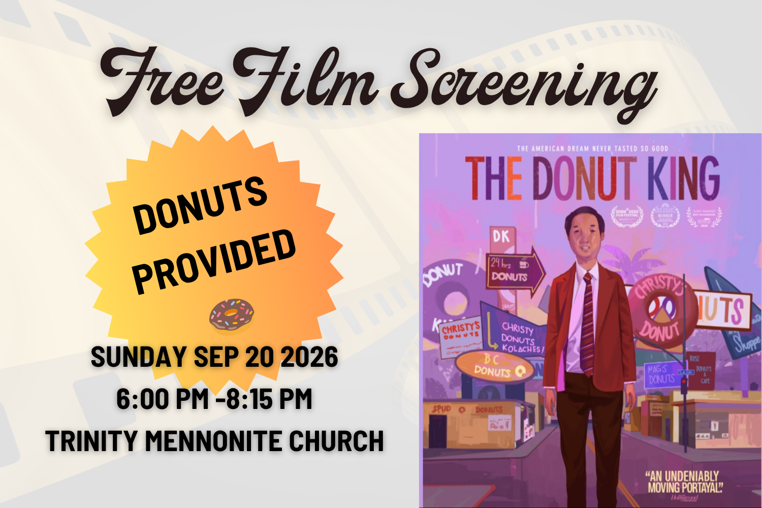 Phoenix Refugee Connections - Film Screening: Donut King
