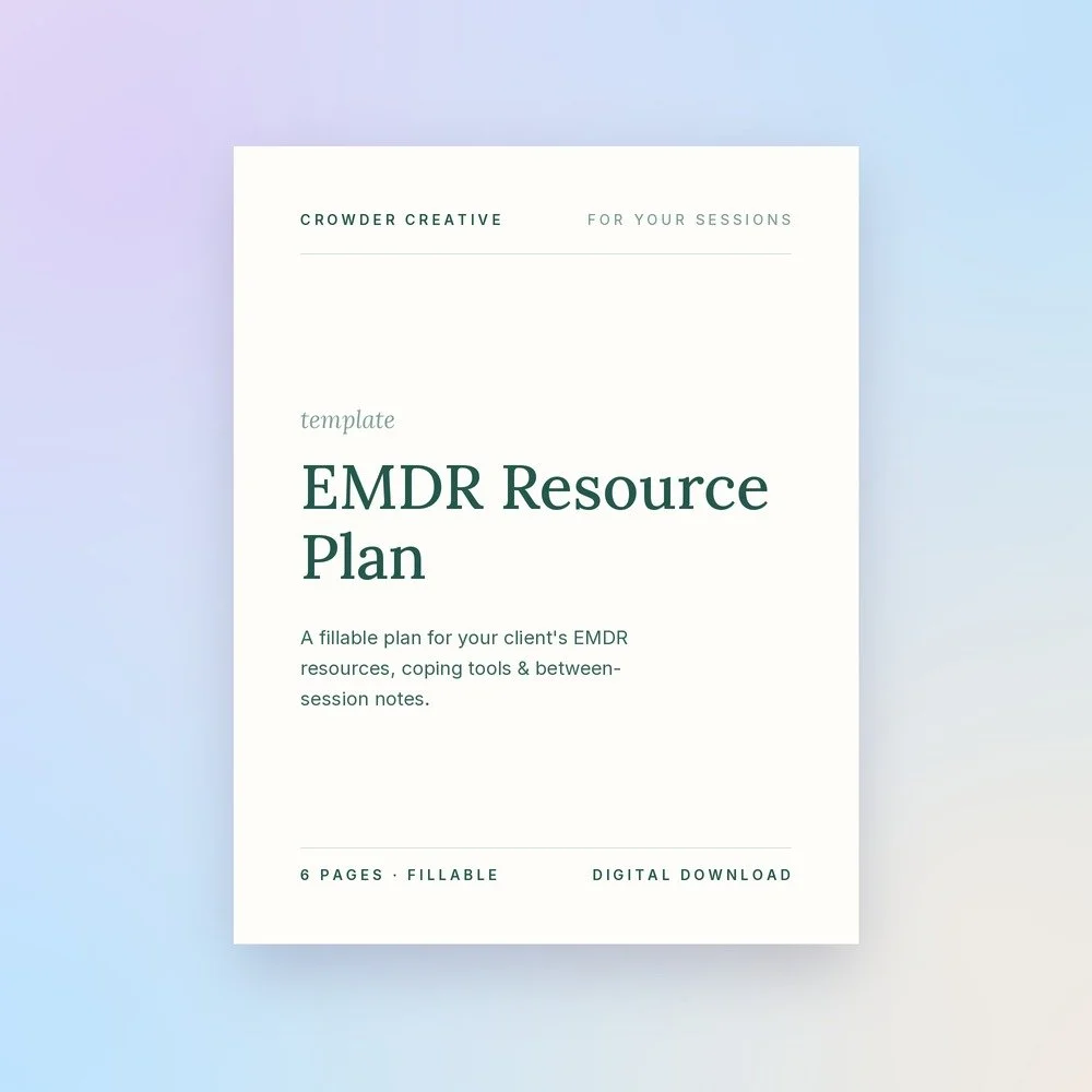 EMDR Resource Plan | Fillable EMDR Client Resourcing Template