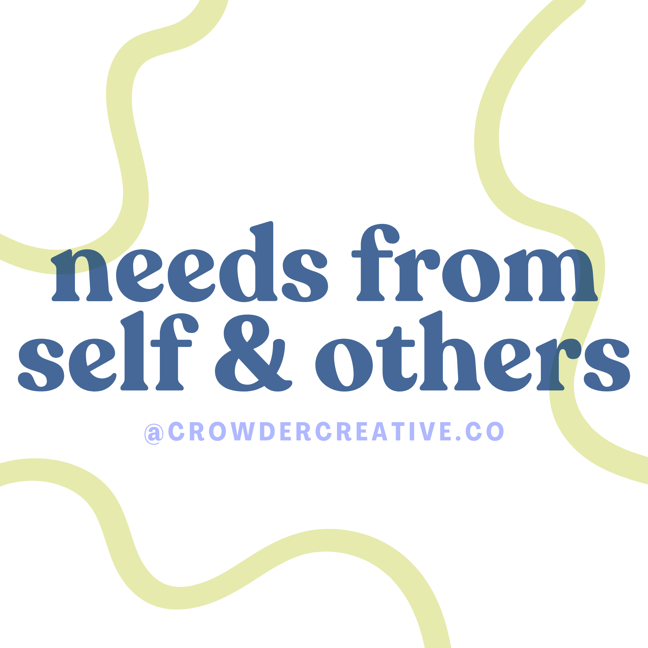 Needs from Self & Others