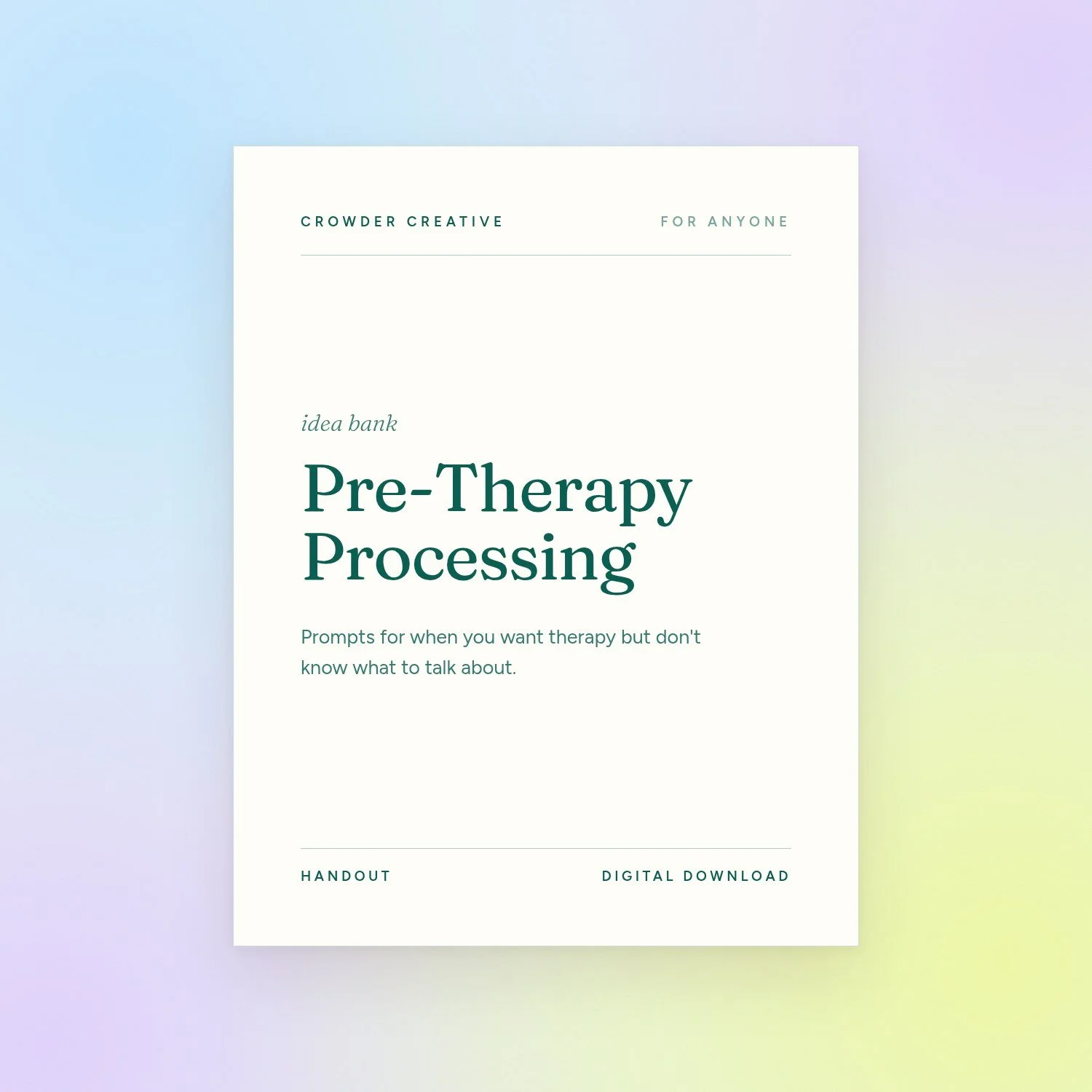 Pre-Therapy Processing | What to Talk About in Therapy