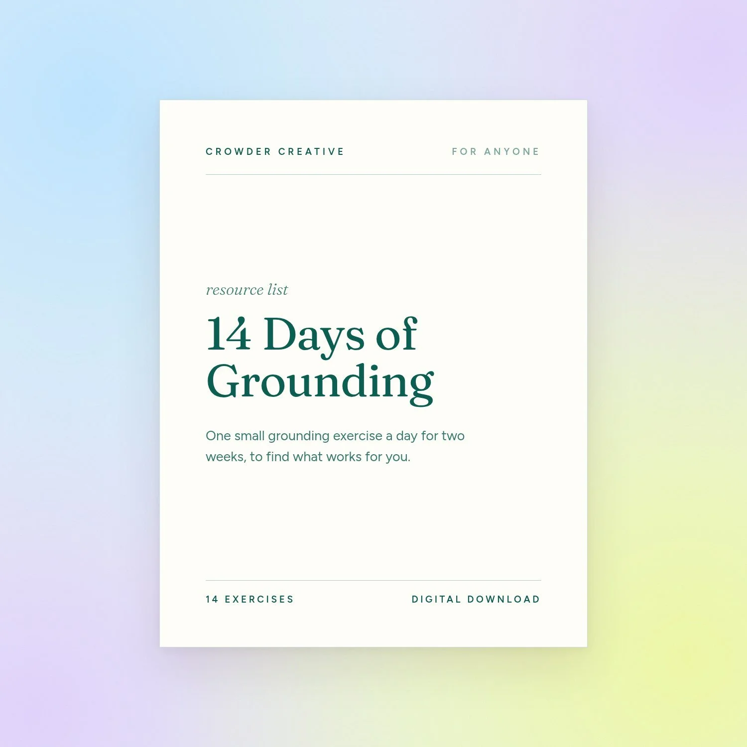 14 Days of Grounding | Grounding Exercises for Anxiety