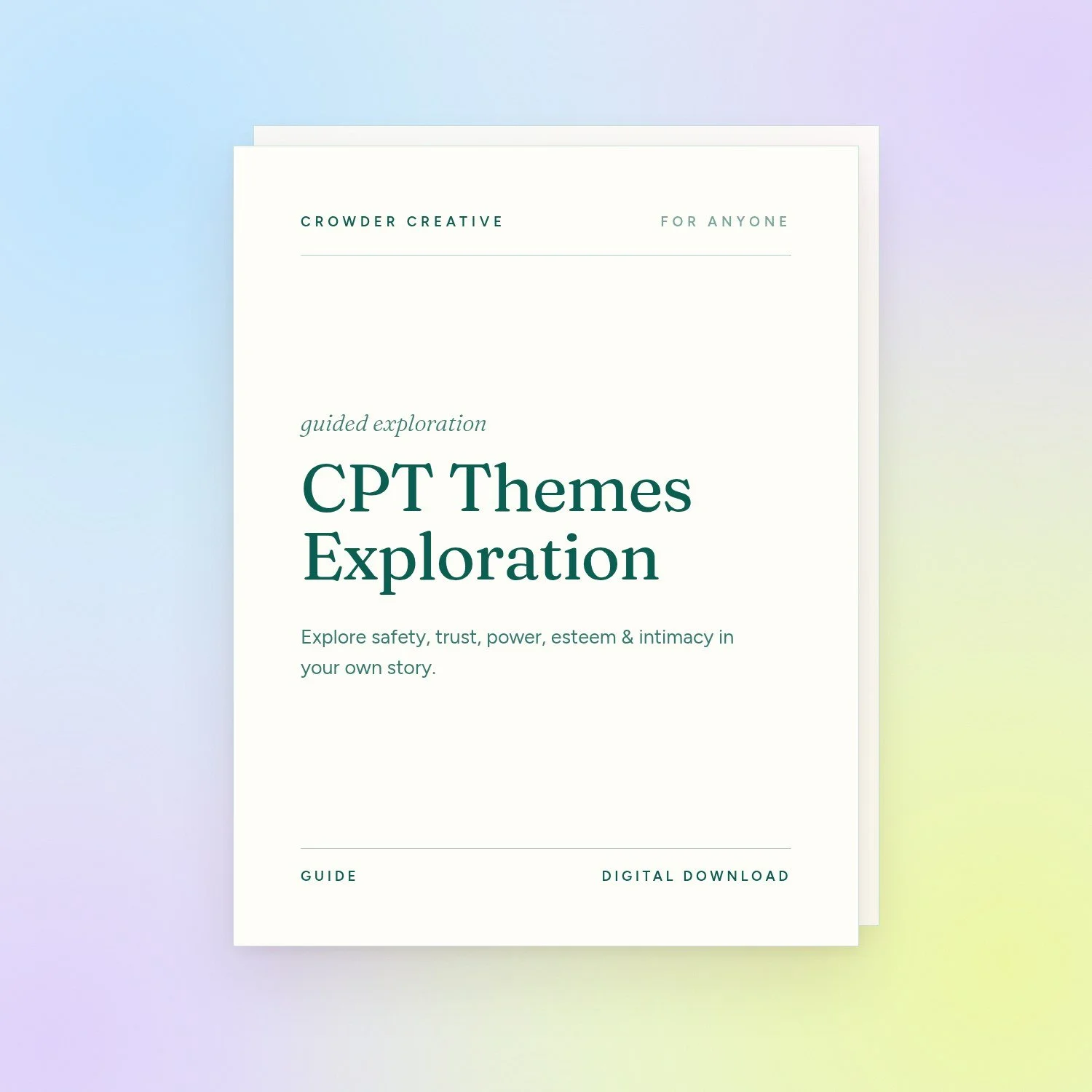 CPT Themes Exploration | 5 CPT Themes Reflection Questions