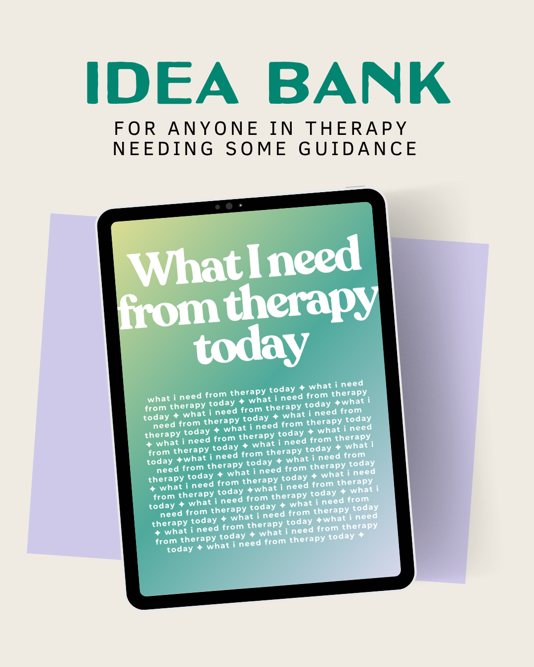 What I Need from Therapy Today