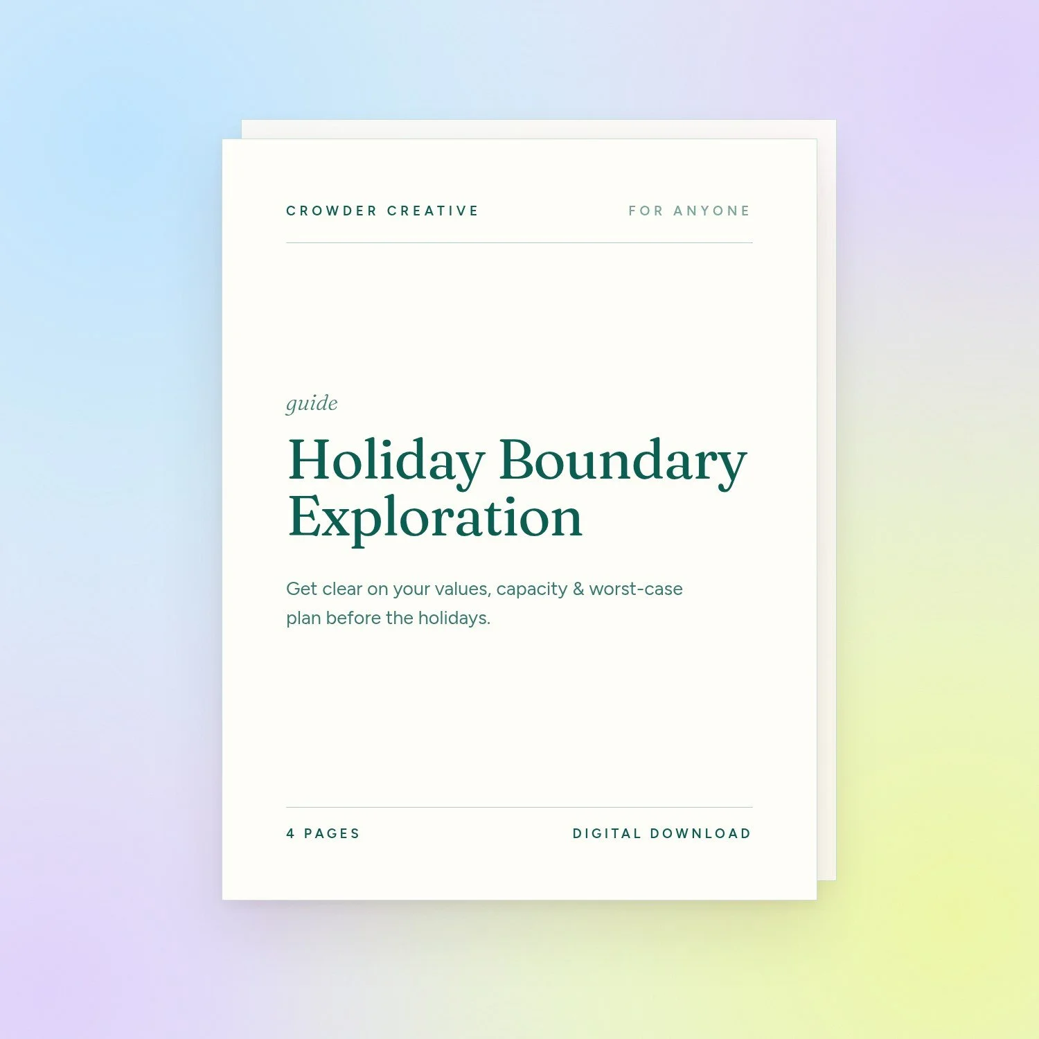 Holiday Boundary Exploration | Holiday Boundaries Worksheet