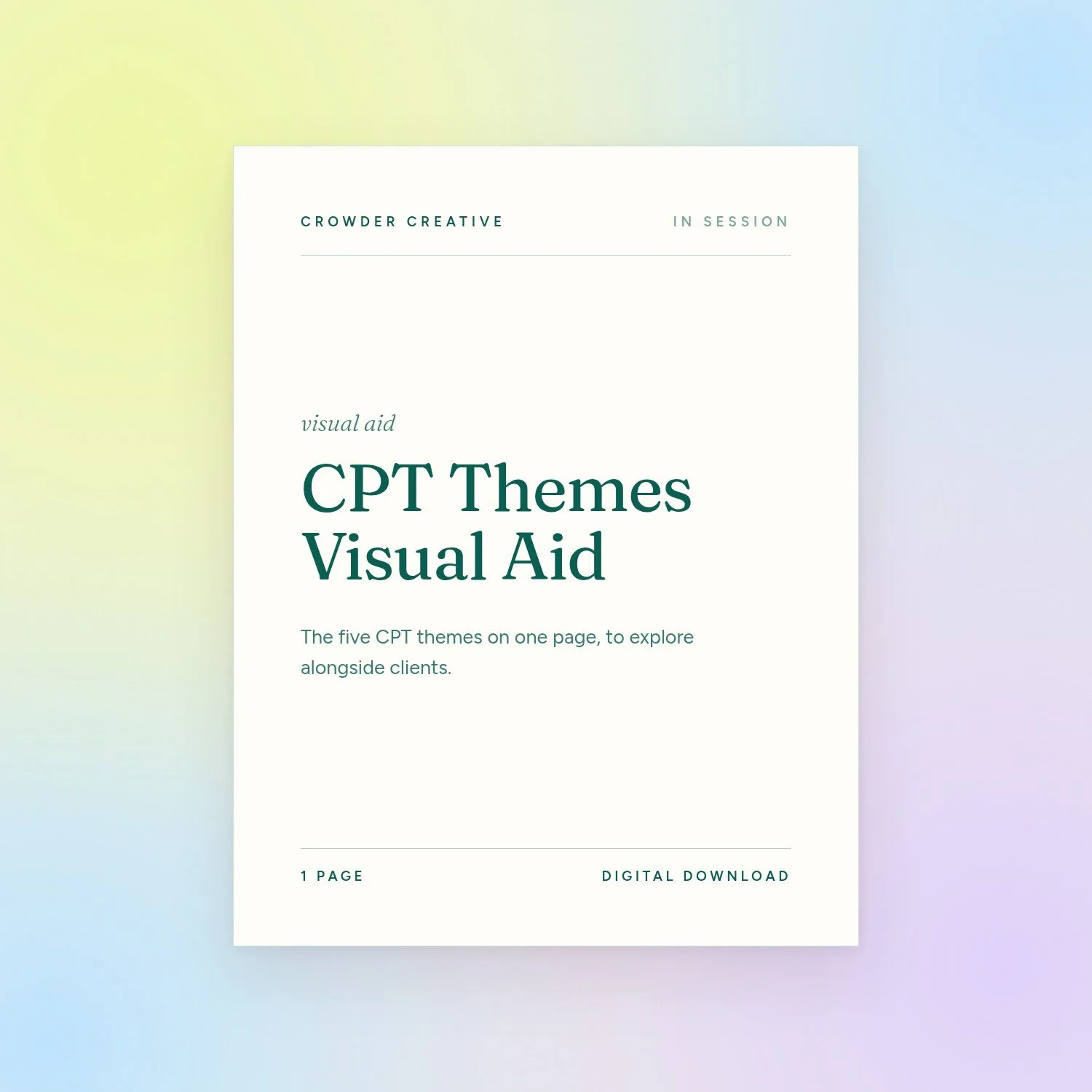 CPT Themes Exploration | 5 CPT Themes Reflection Questions