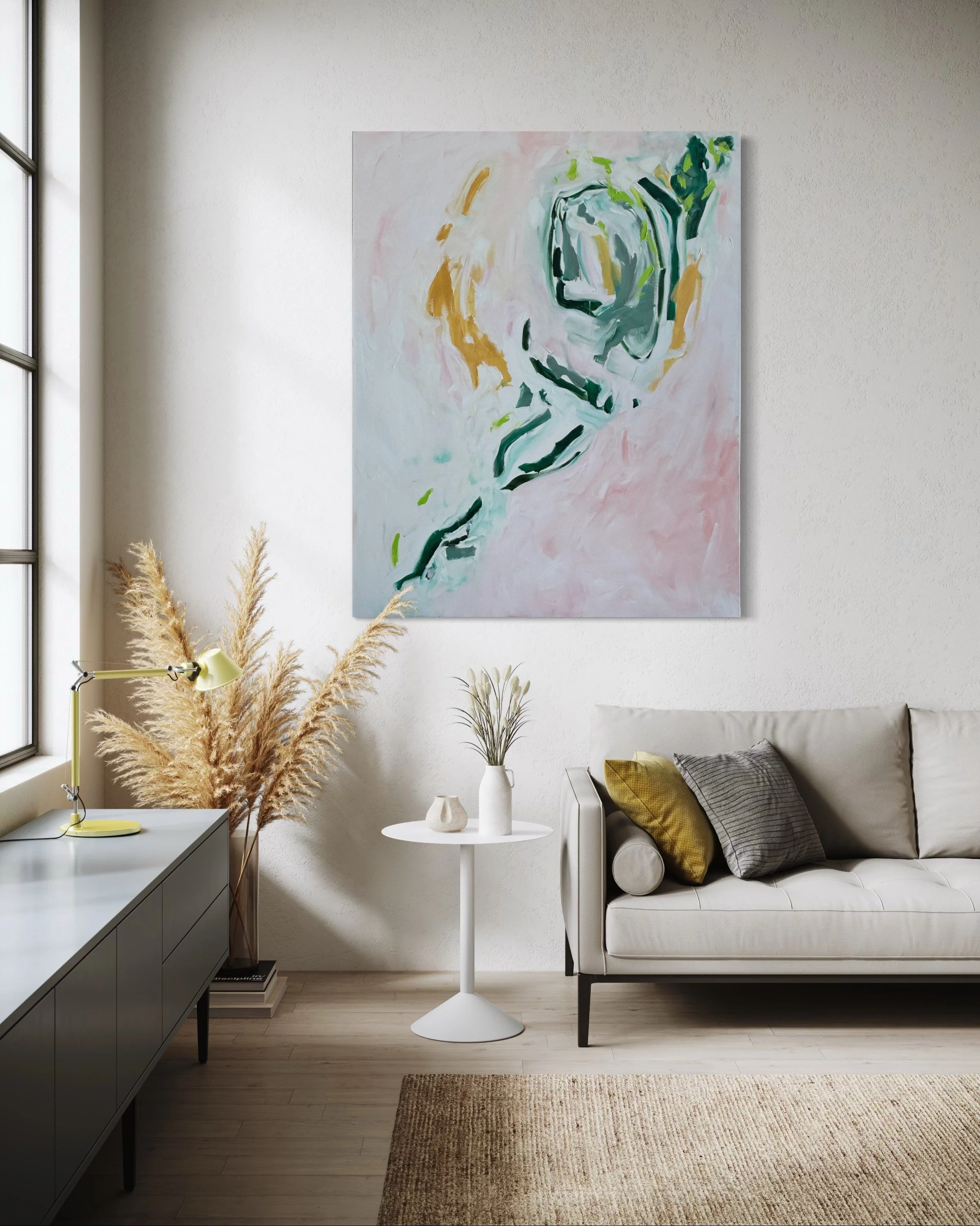 Skipping Along the Path Toward an Unknown Destination 60 x 48”