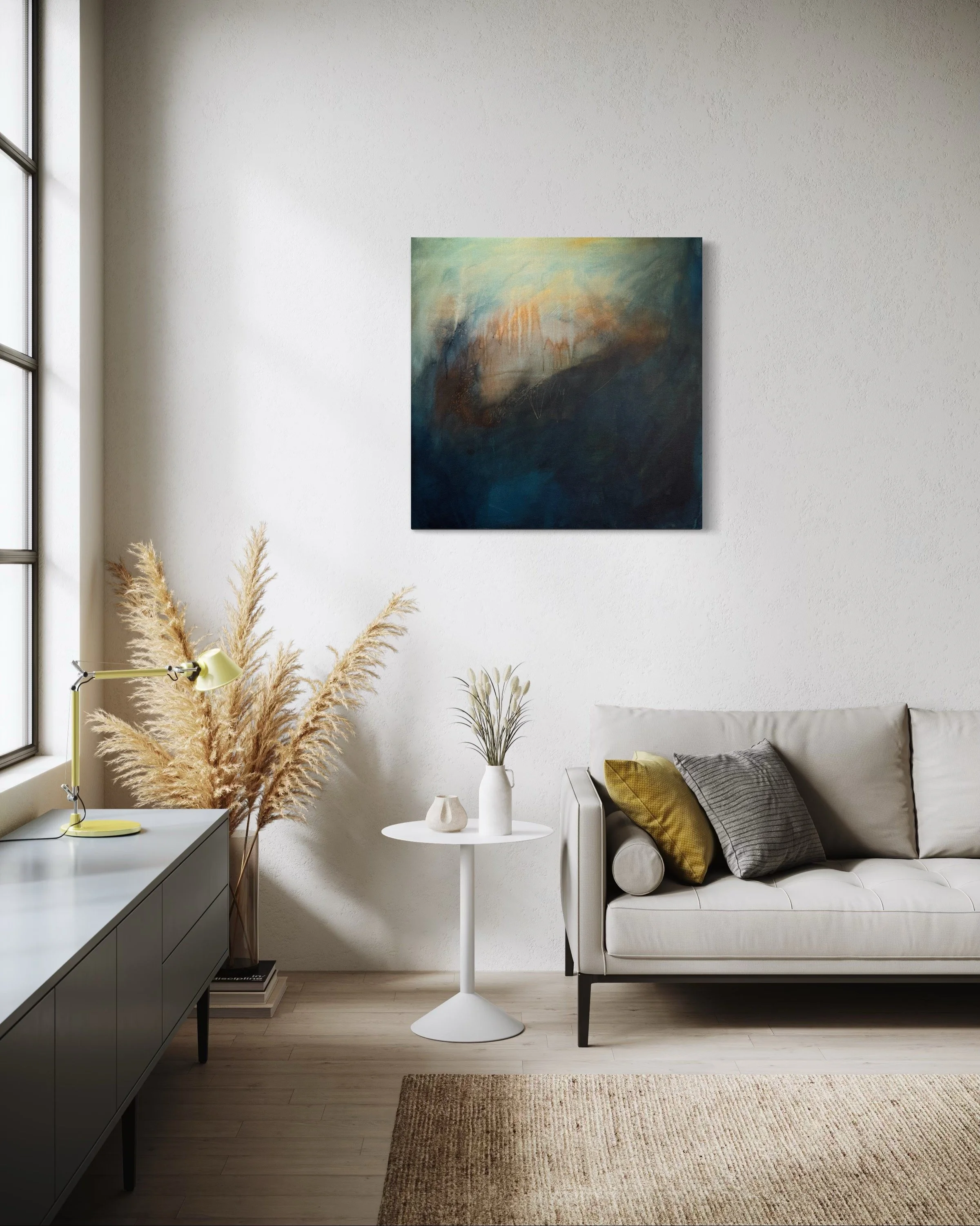 Veins of Obsidian 36 x 36”