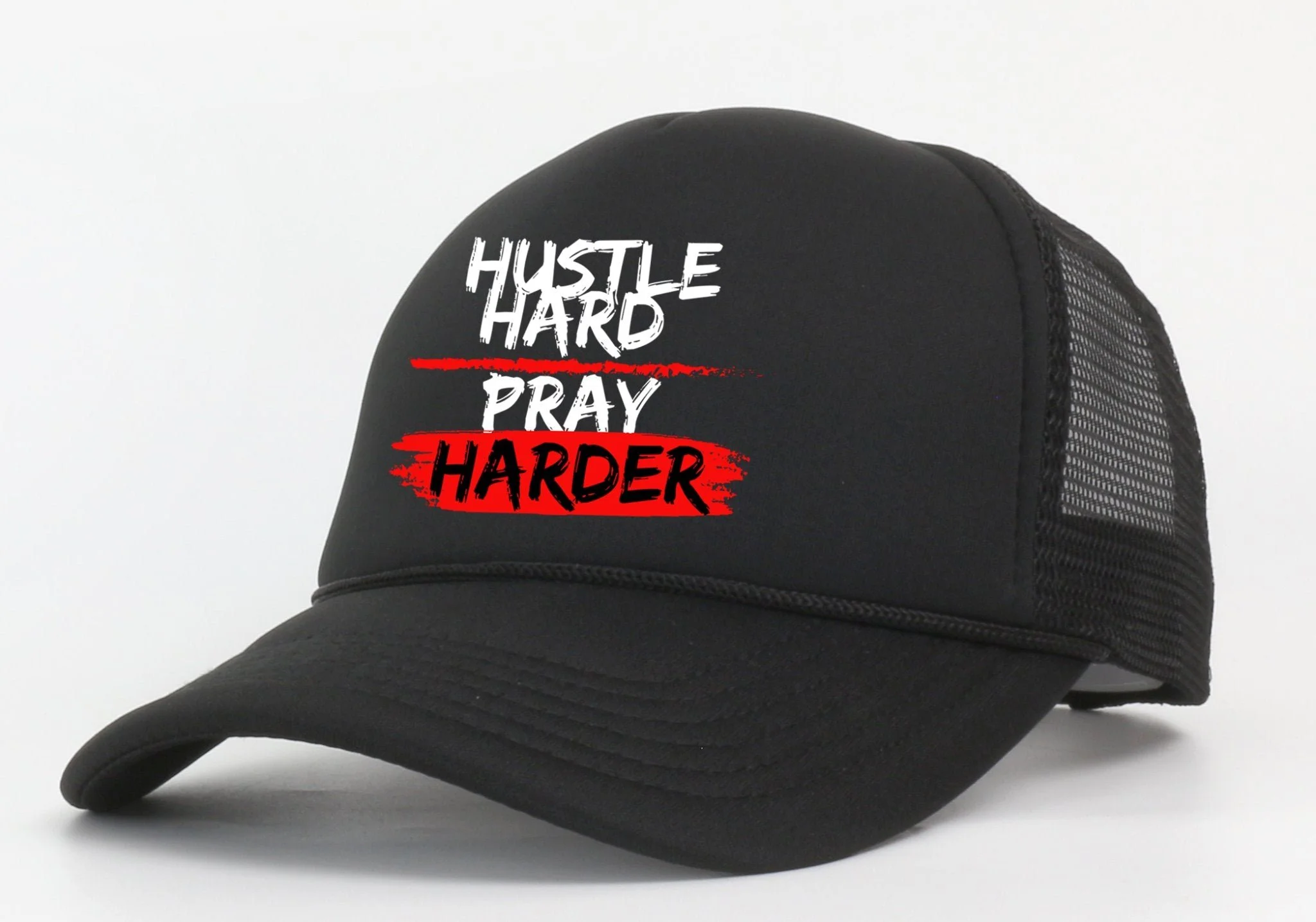 Hustle Hard Pray Harder Trucker Cap.jpg