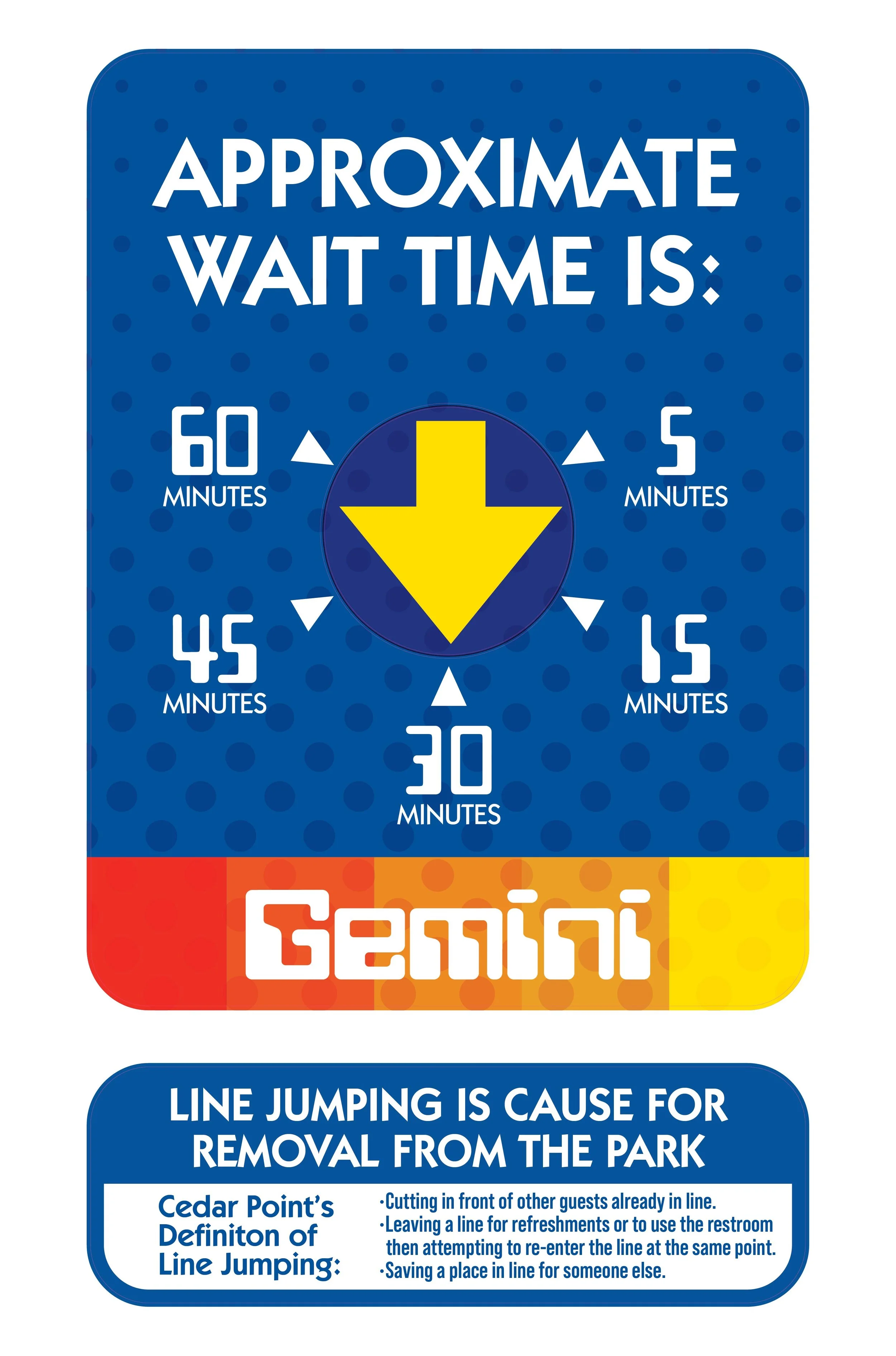 CP24-158 Gemini Wait Time Sign.jpg