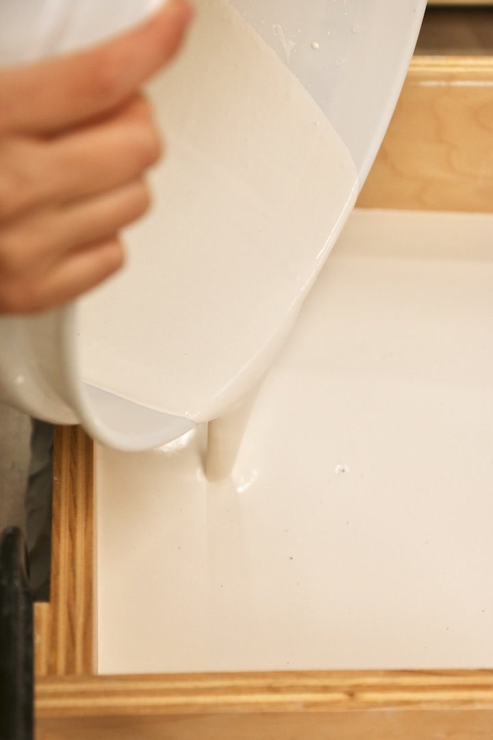 Steadily Pour into Mold